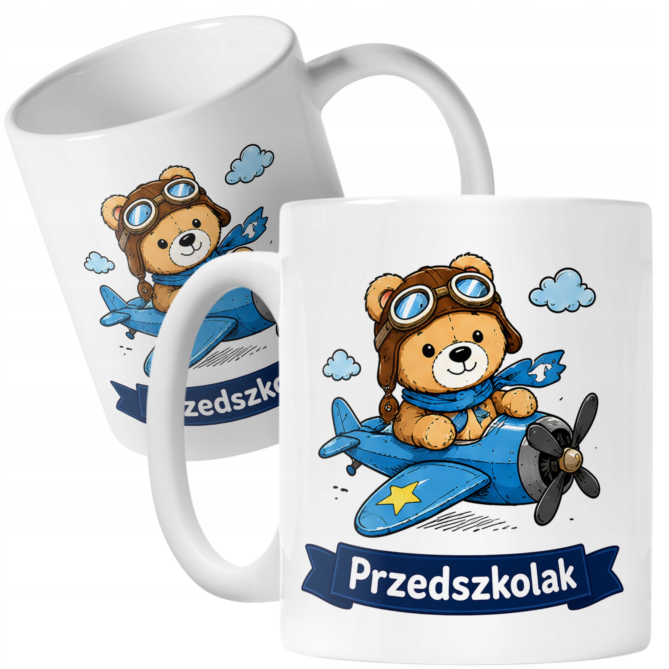 Biały Kubek z nadrukiem Przedszkolak Szkoła Dla Dzieci Prezent