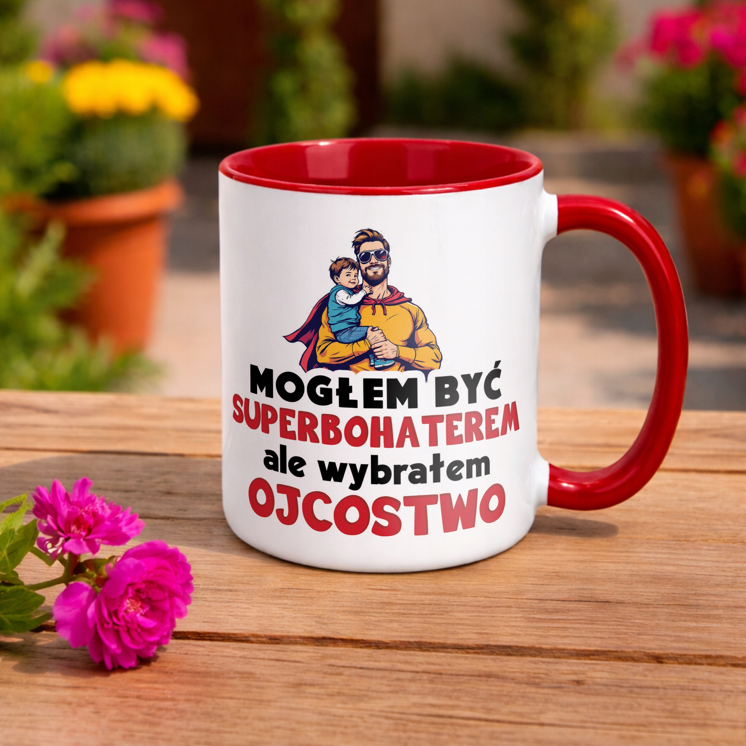 Kubek ceramiczny Dzień Ojca Dla Taty Mogłem Być Superbohaterem