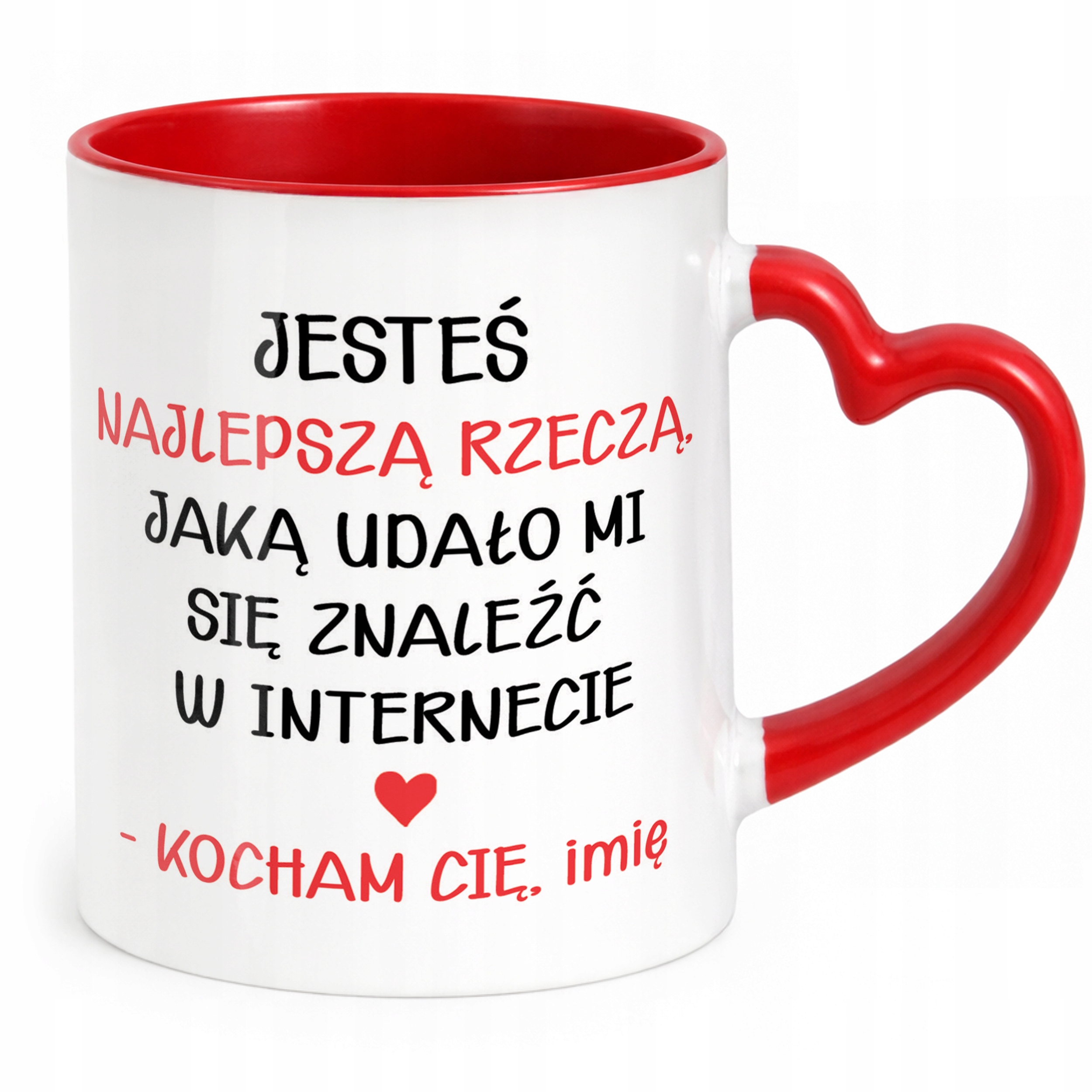Kubek Walentynkowy Personalizowany Serce Walentynki Prezent Upominek
