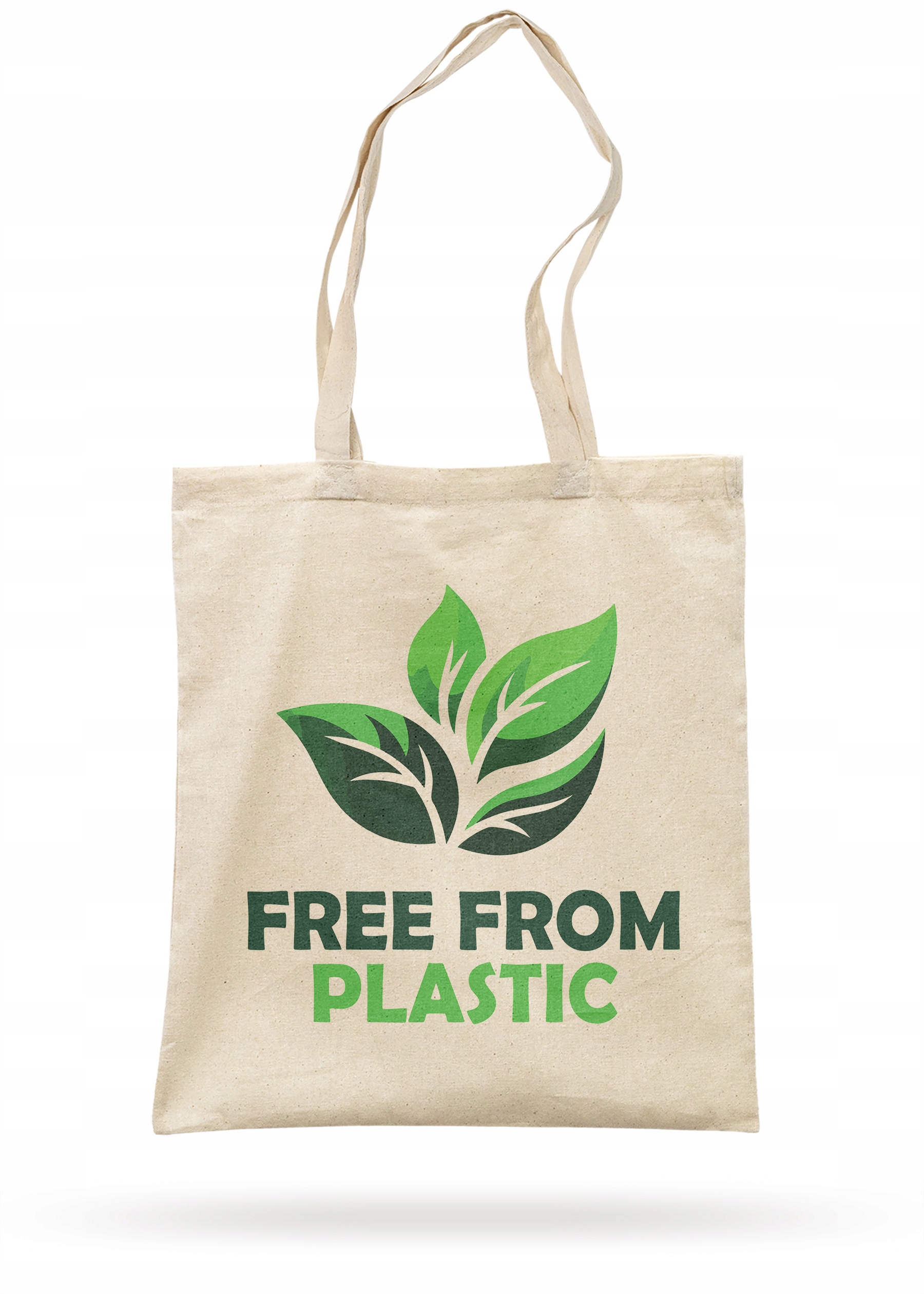 Torba bawełniana materiałowa z dnem na zakupy Ekologia FREE FROM PLASTIC