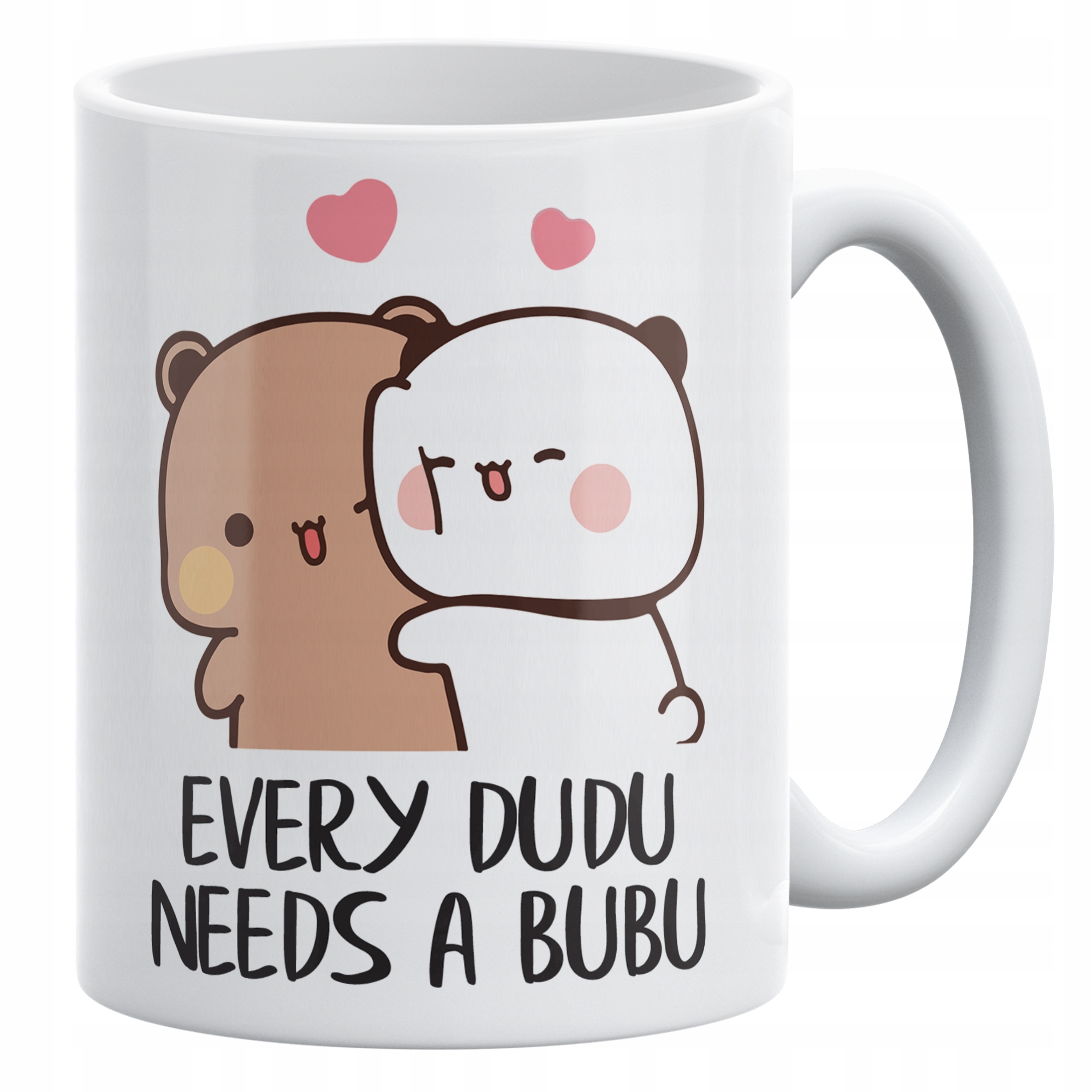 Zestaw Kubek + Poduszka 38×38 cm Walentynki Bubu i Dudu Dla Pary Prezent
