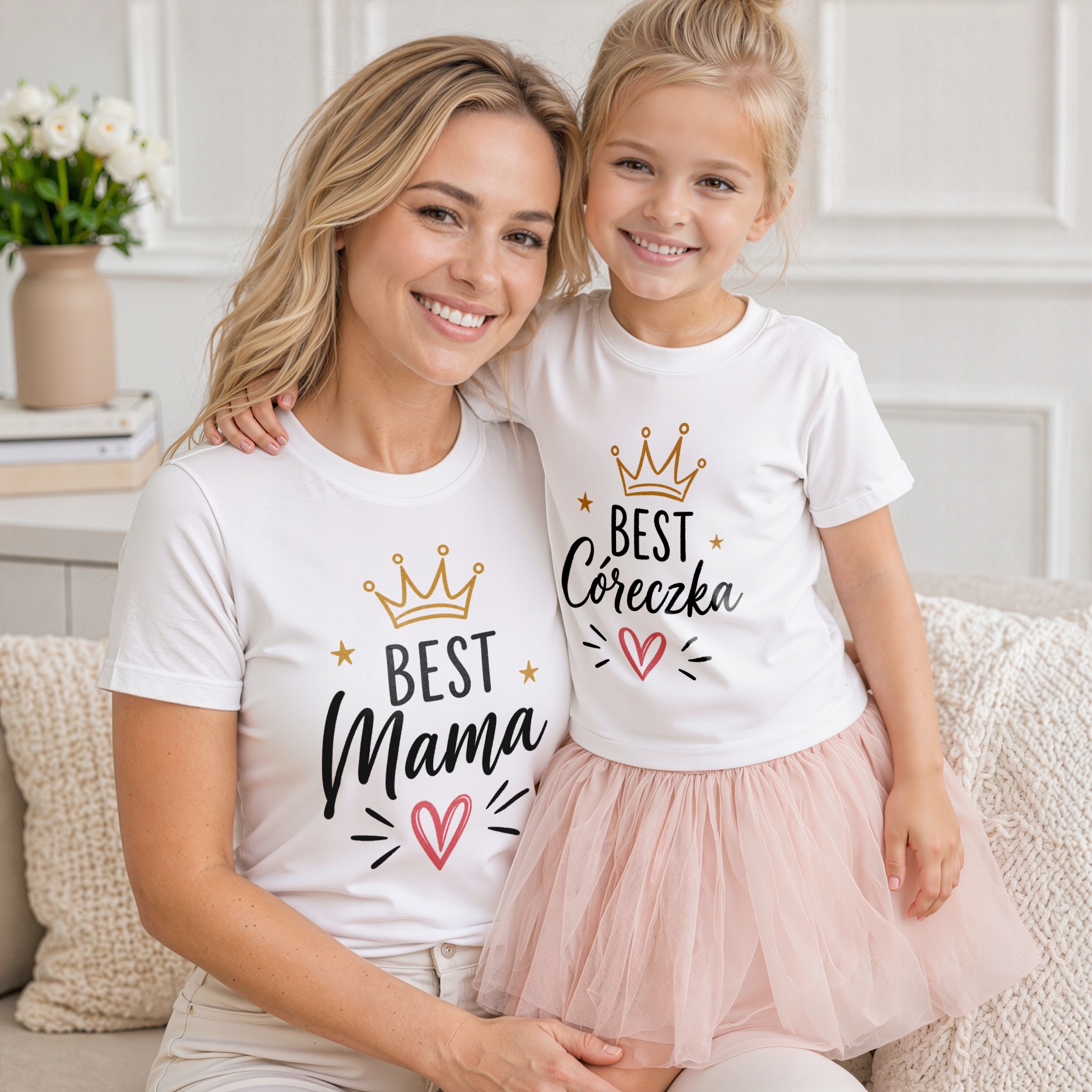 Koszulki mama córka zestaw prezent na Dzień Matki komplet dla mamy super