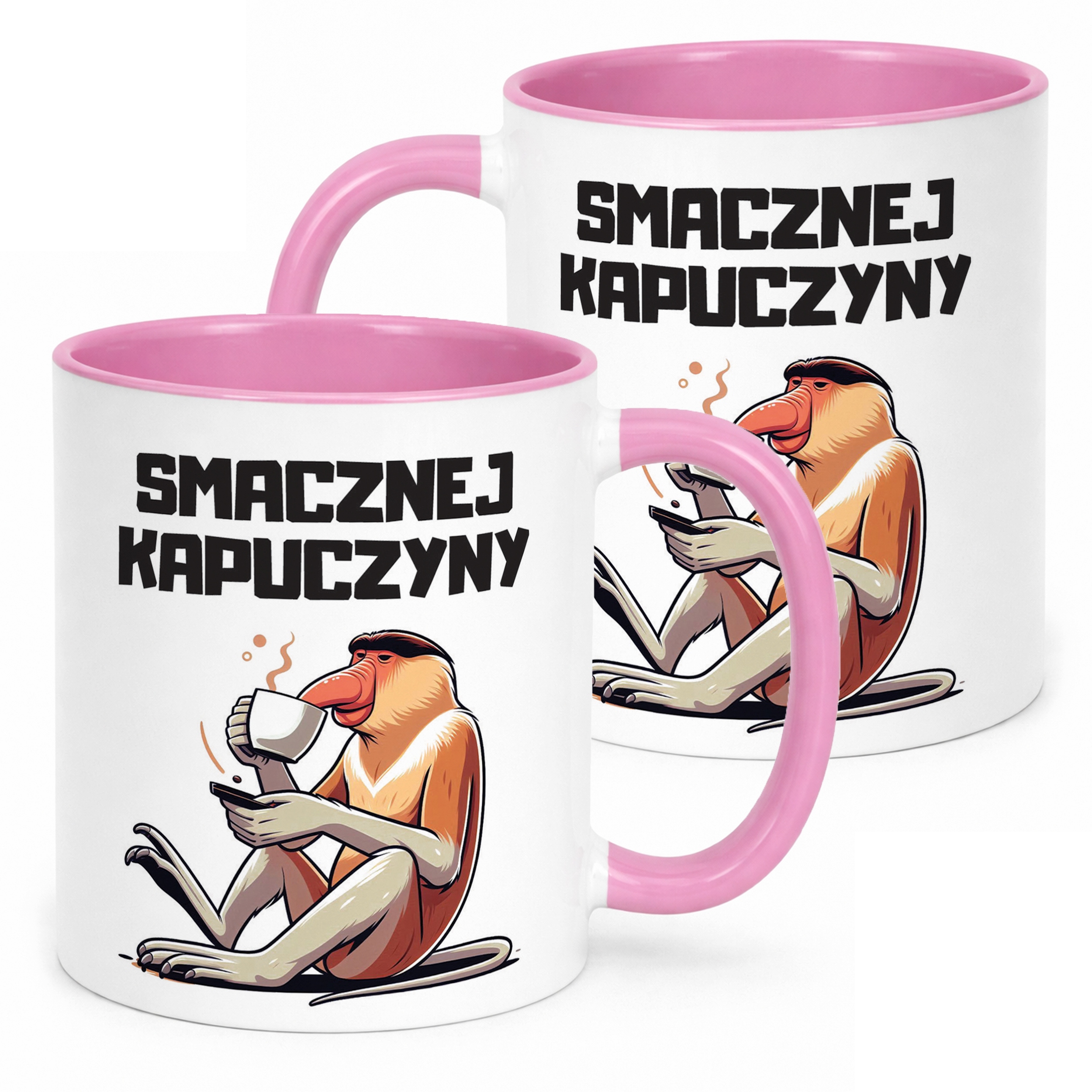 Kubek Różowy Janusz Nosacz Kawa Zabawny Prezent Upominek