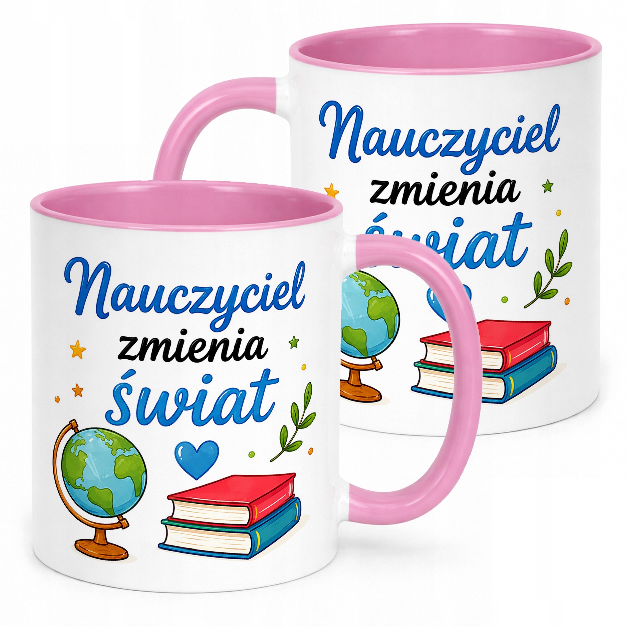 Kubek Różowy Dzień Nauczyciela Dla Nauczyciela Prezent Upominek