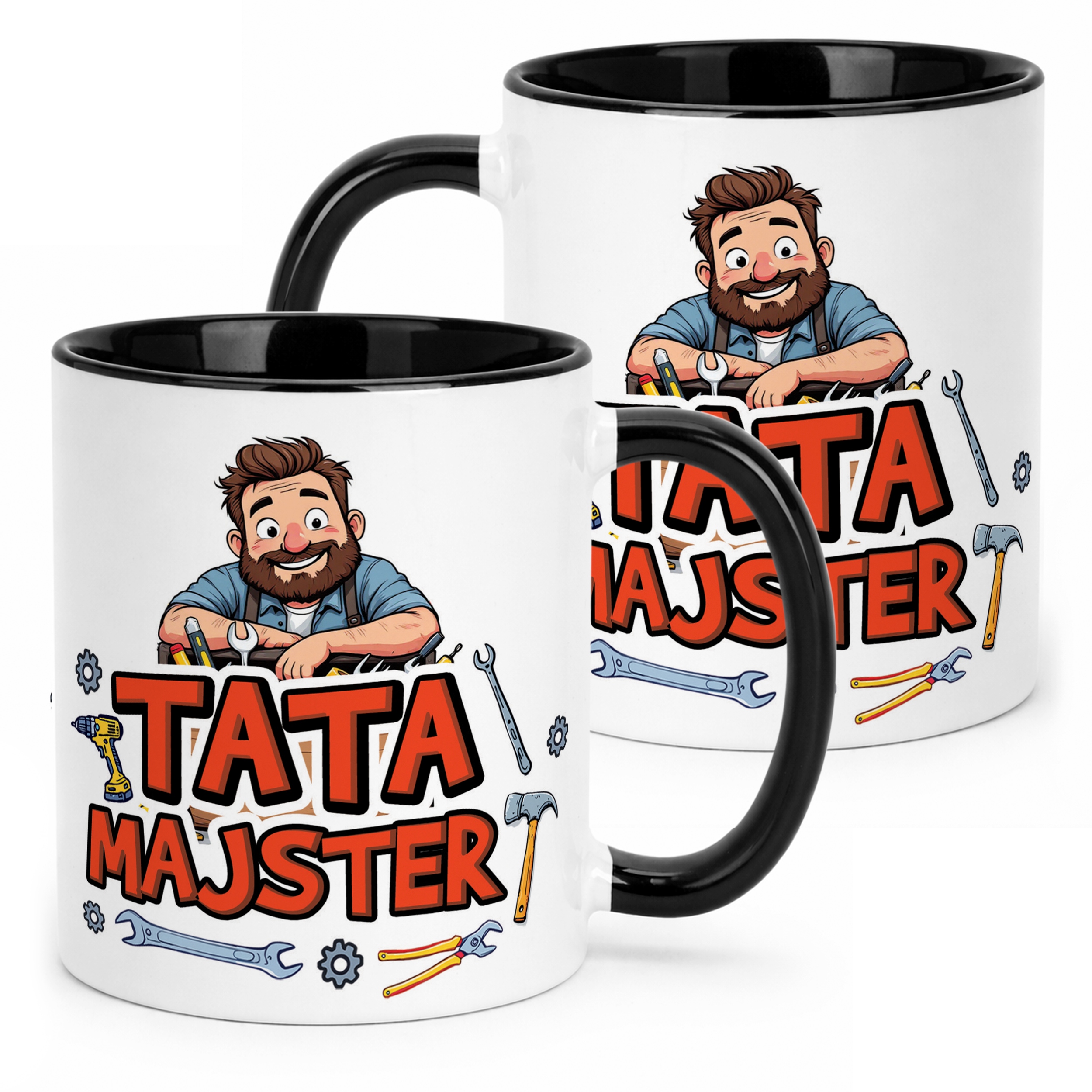 Kubek Czarny Dzień Ojca Dla Taty Tata Majster Prezent