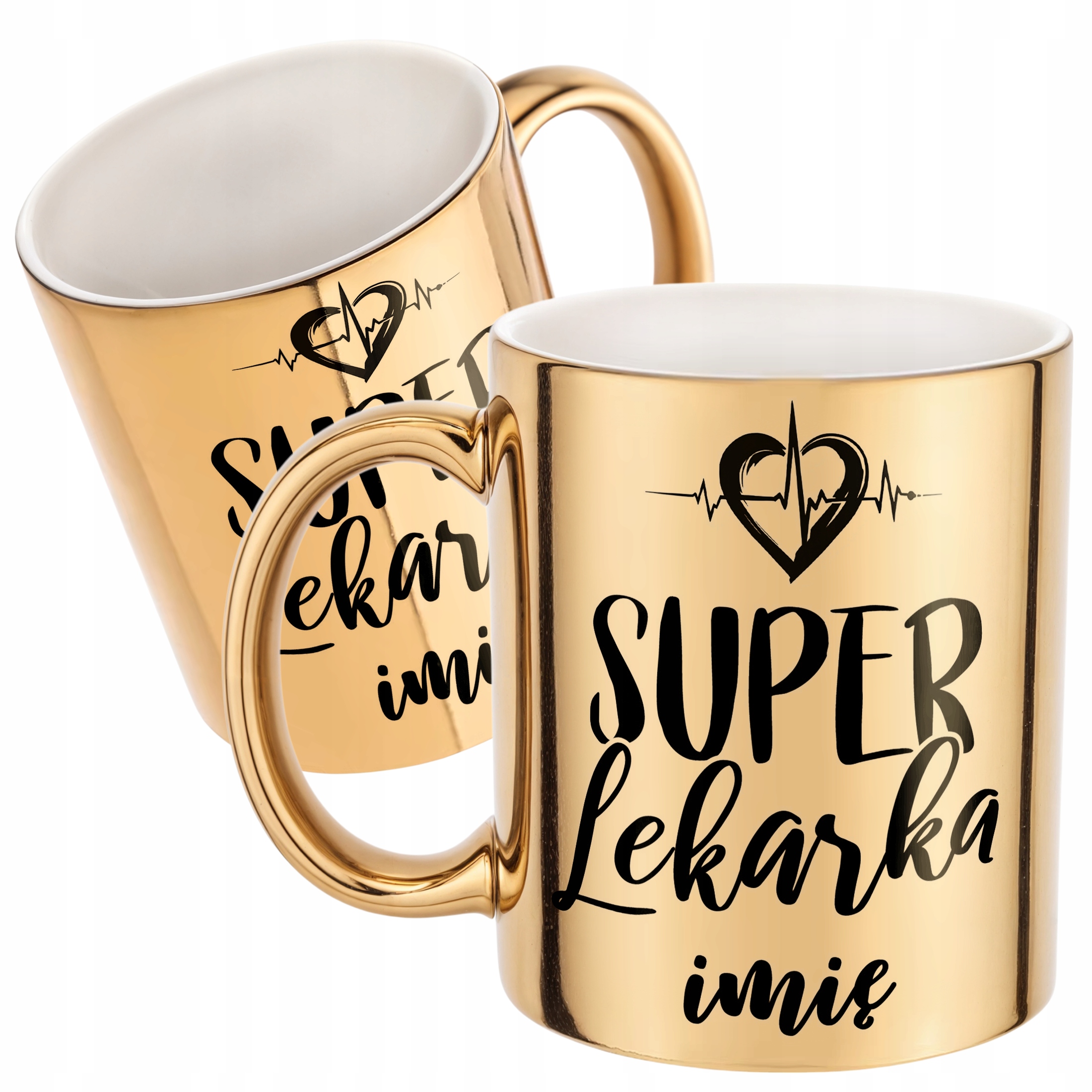 Złoty Kubek Personalizowany Super Lekarka Prezent Upominek