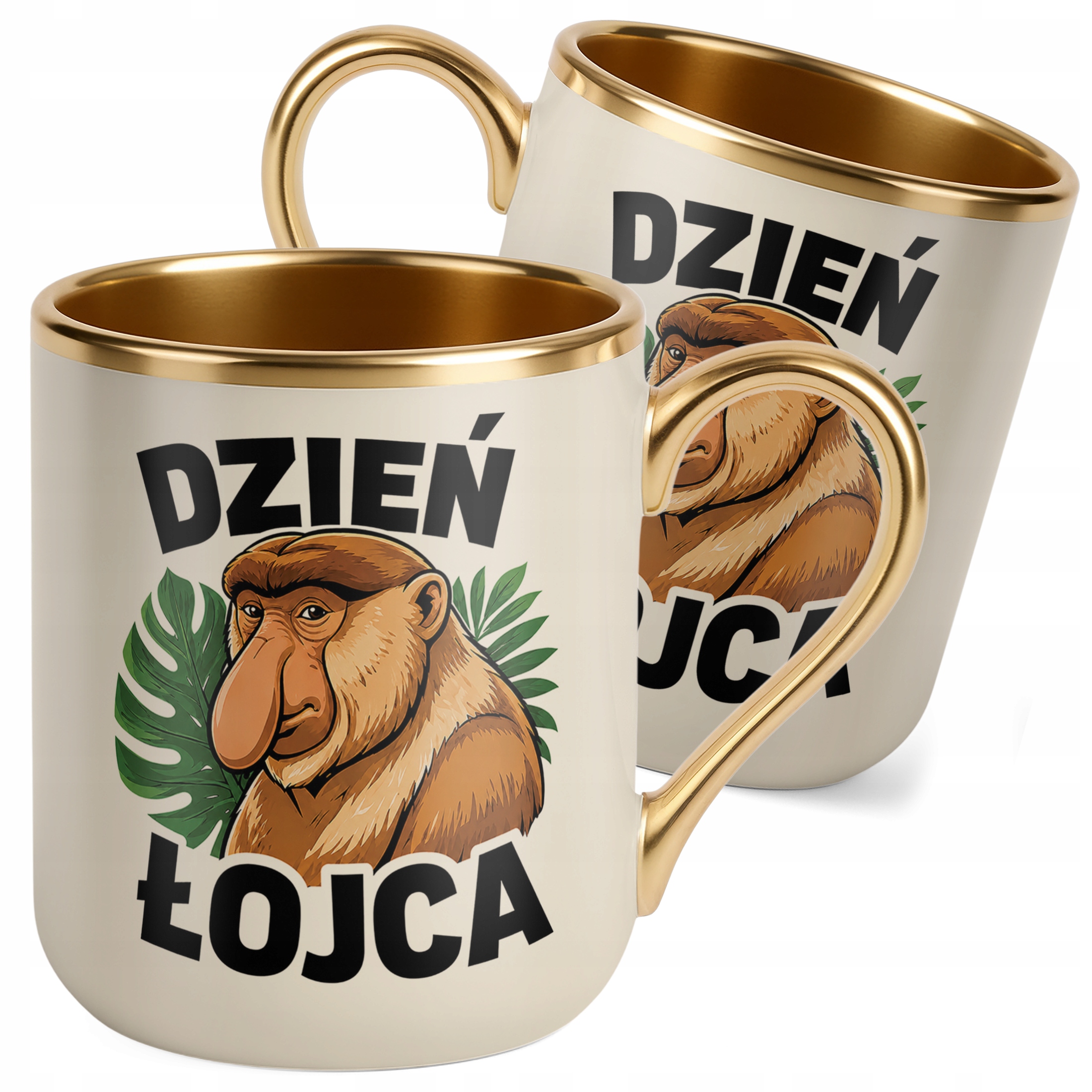 Kubek Premium Złoty Ecru dla taty na Dzień Ojca praktyczny prezent