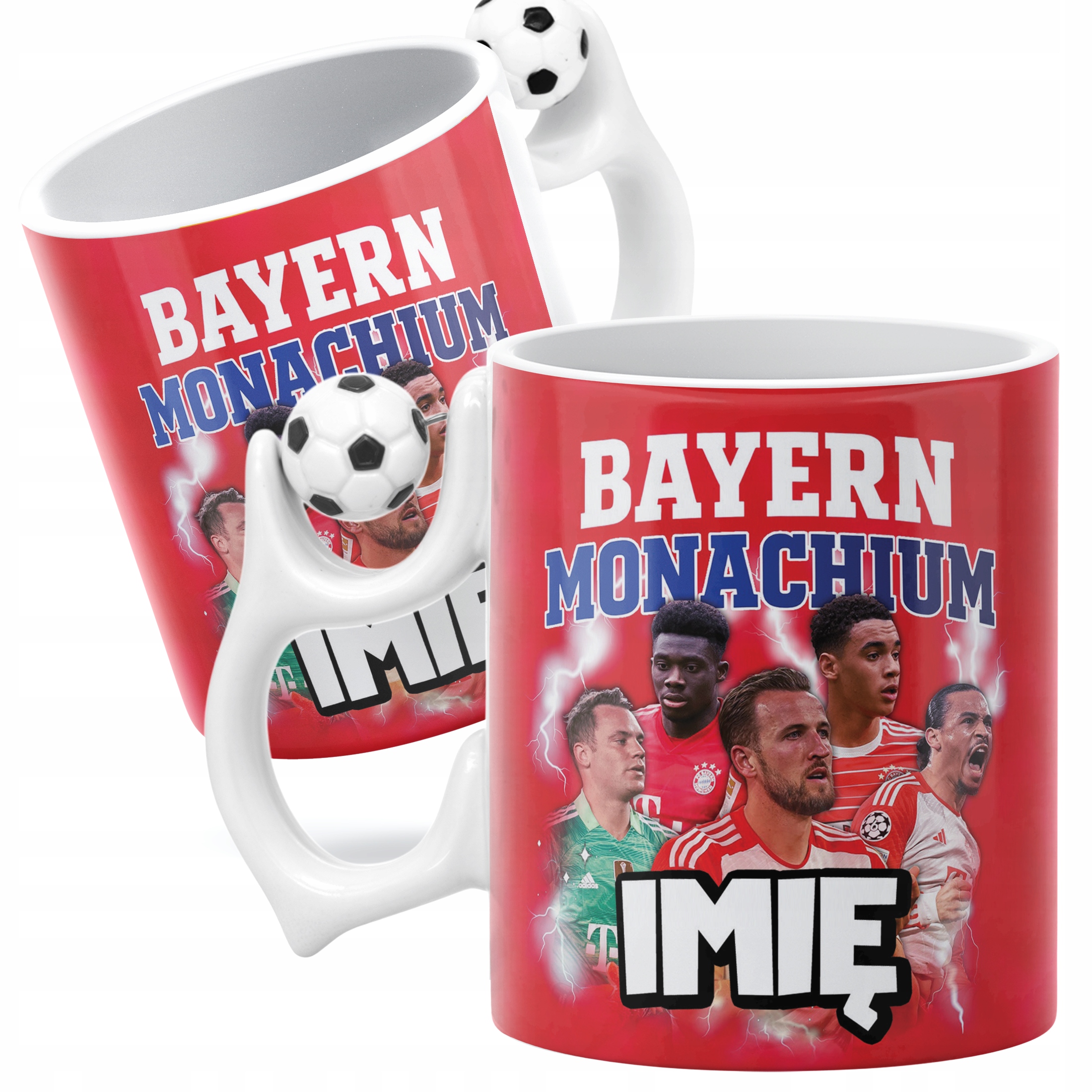 Kubek piłkarski personalizowany Bayern Monachium Kane Musiala dla kibiców