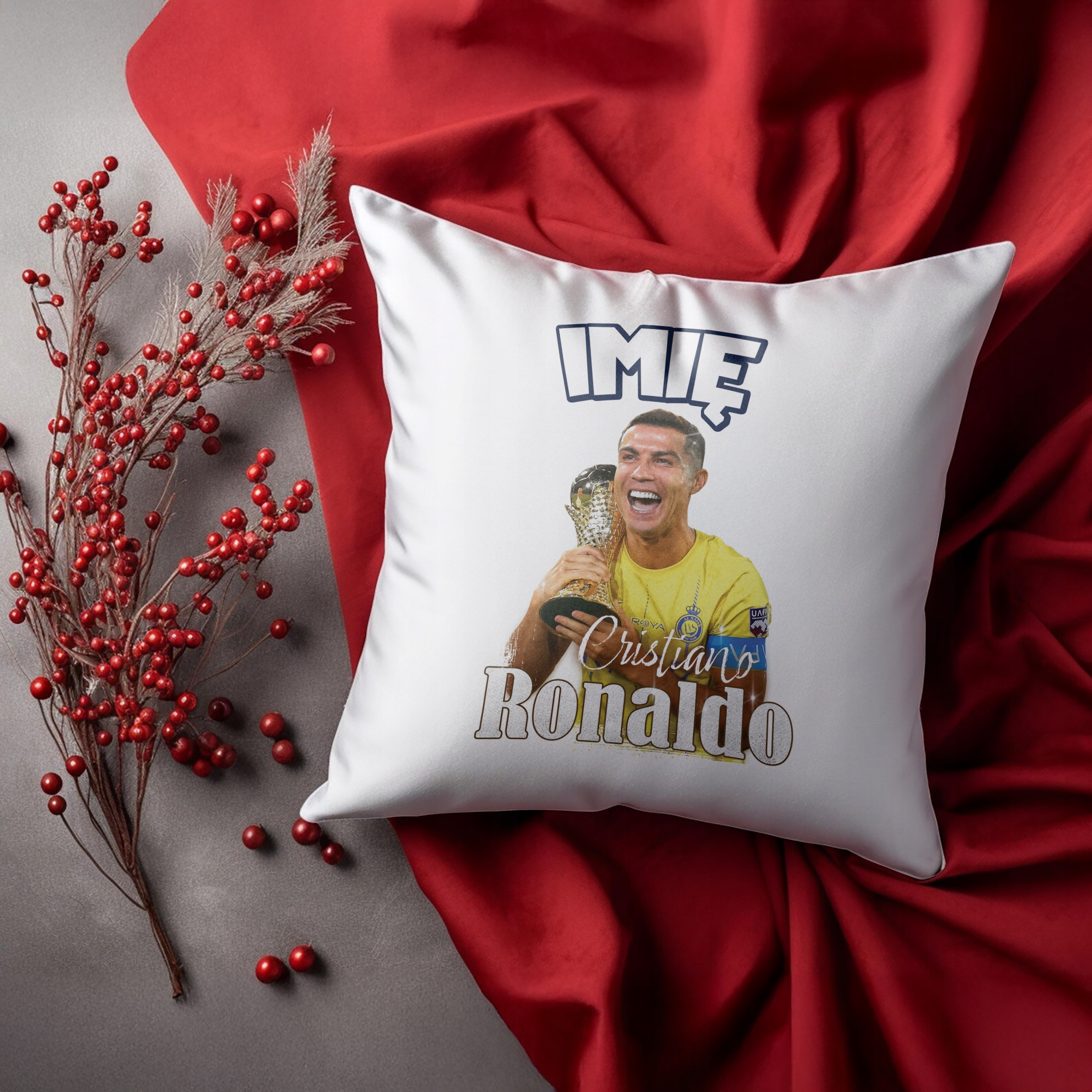 Zestaw personalizowany Kubek Piłkarski + Poduszka Cristano Ronaldo