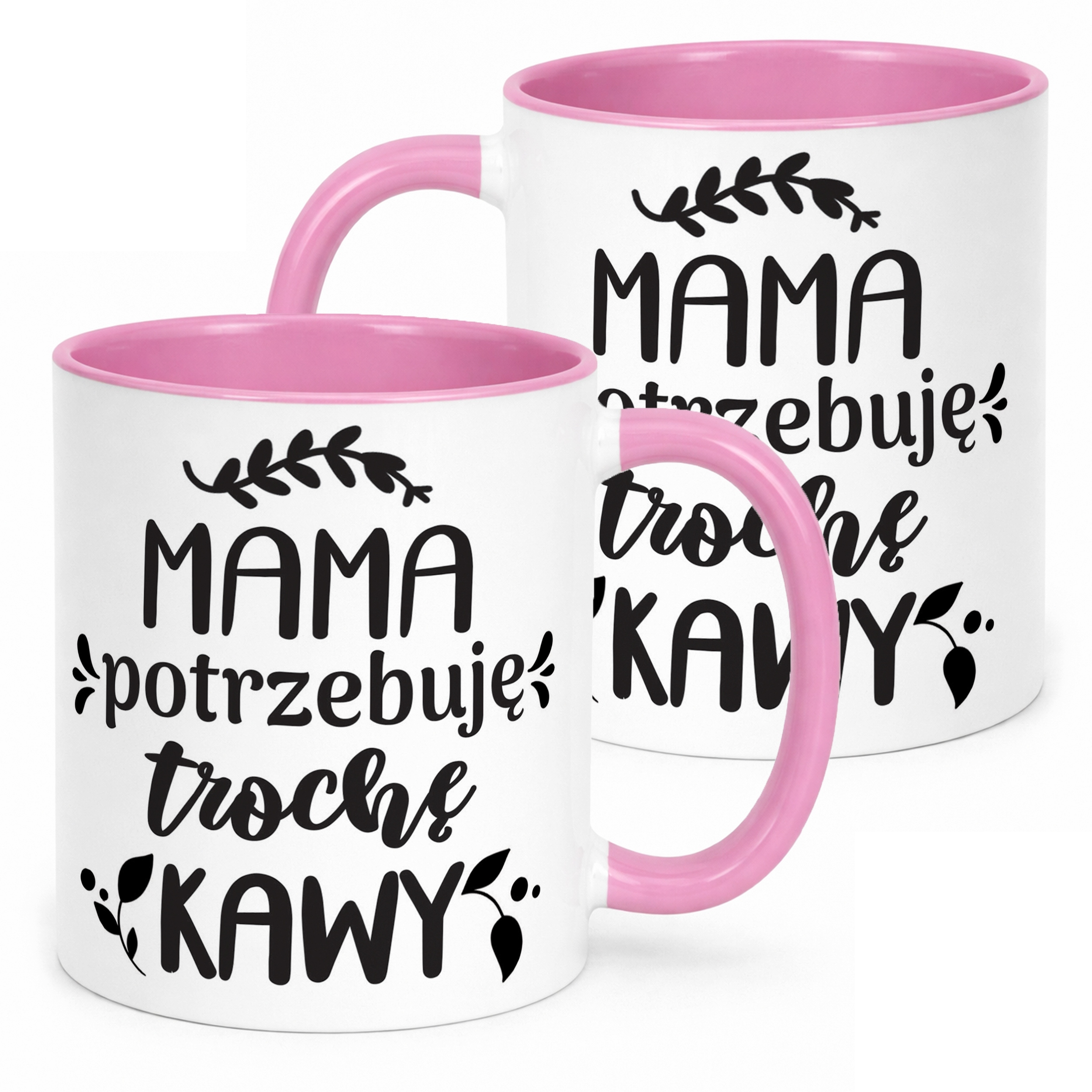 Kubek Różowy Dzień Matki Dla Mamy Prezent Mama Potrzebuję Trochę Kawy