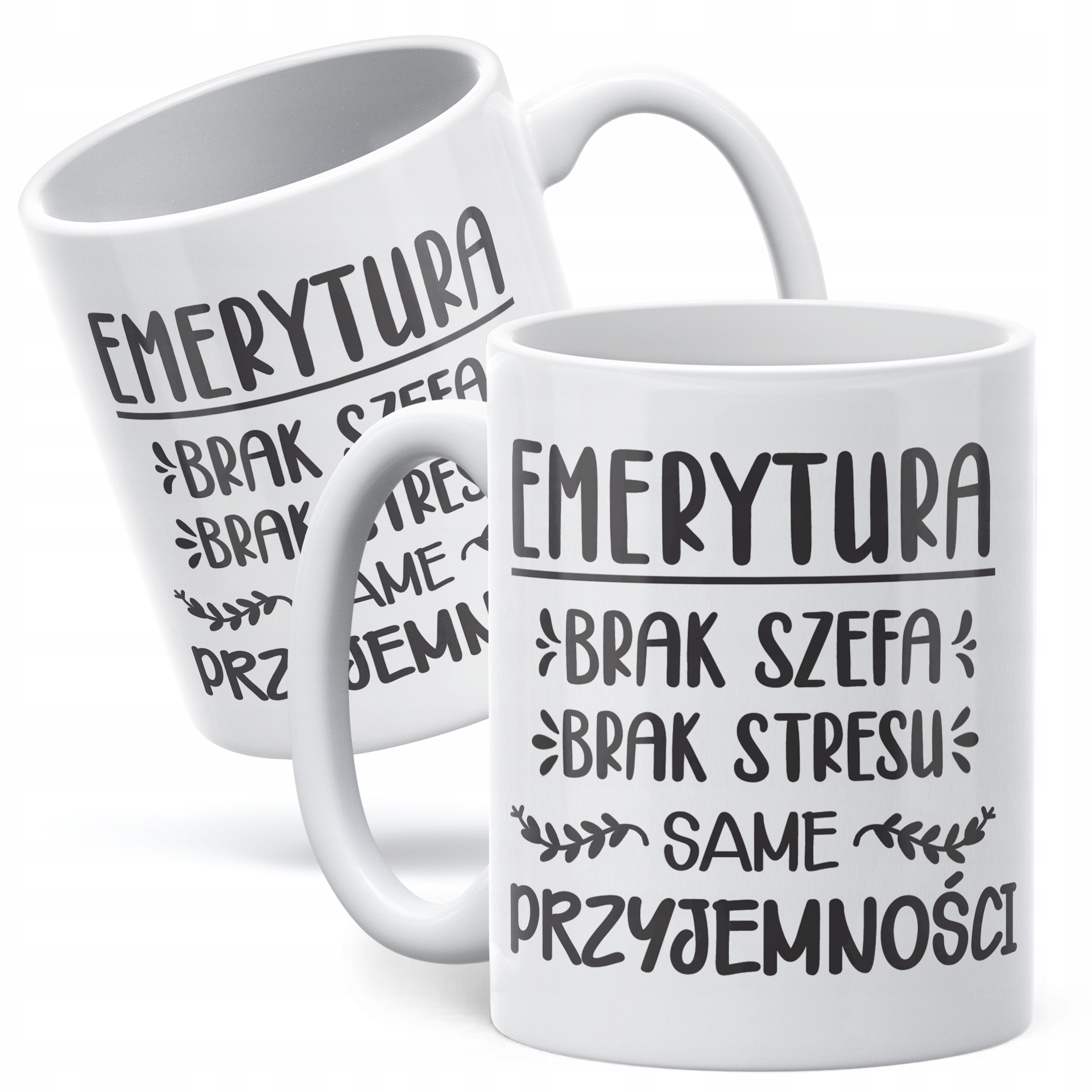 Kubek ceramiczny z okazji Emerytury Dla Emeryta Emerytki Prezent Upominek