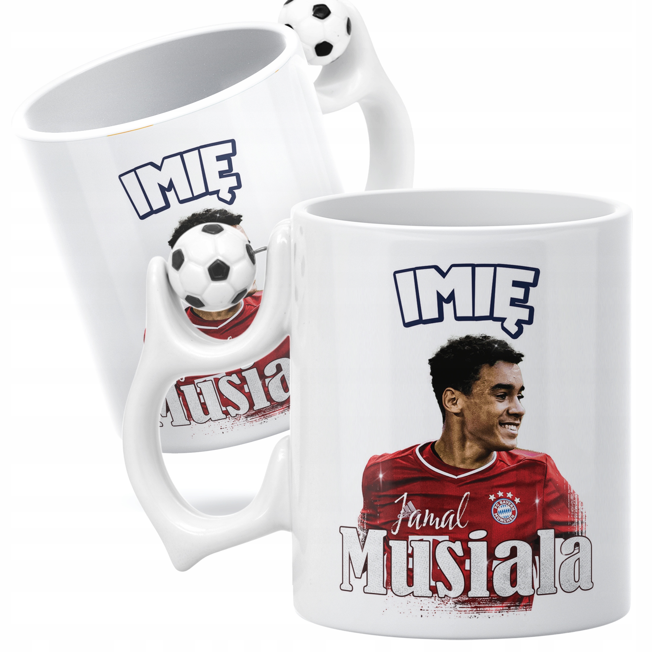 Kubek piłkarski personalizowany Jamal Musiala dla kibiców Bayern Monachium