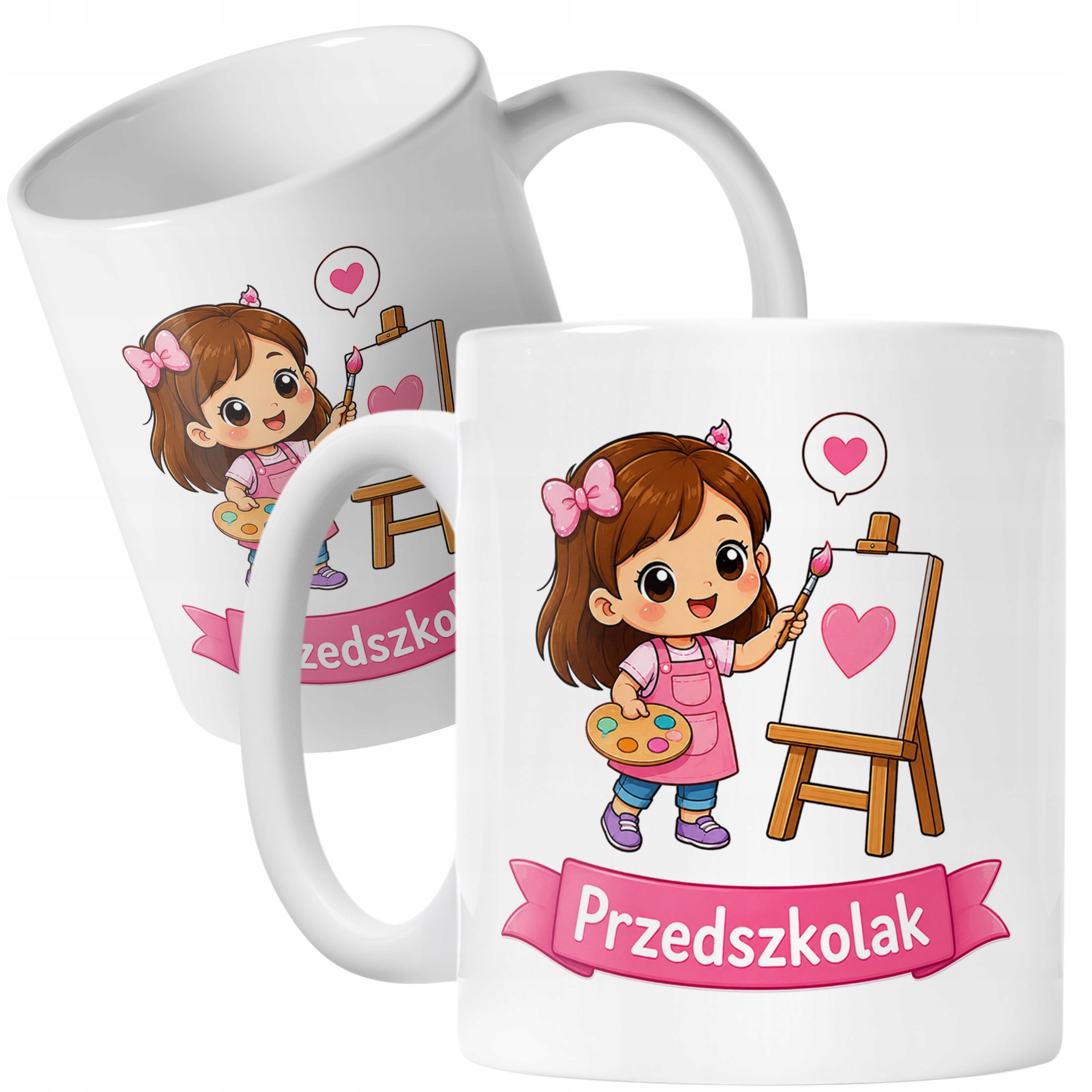 Biały Kubek z nadrukiem Przedszkolak Szkoła Dla Dzieci Prezent