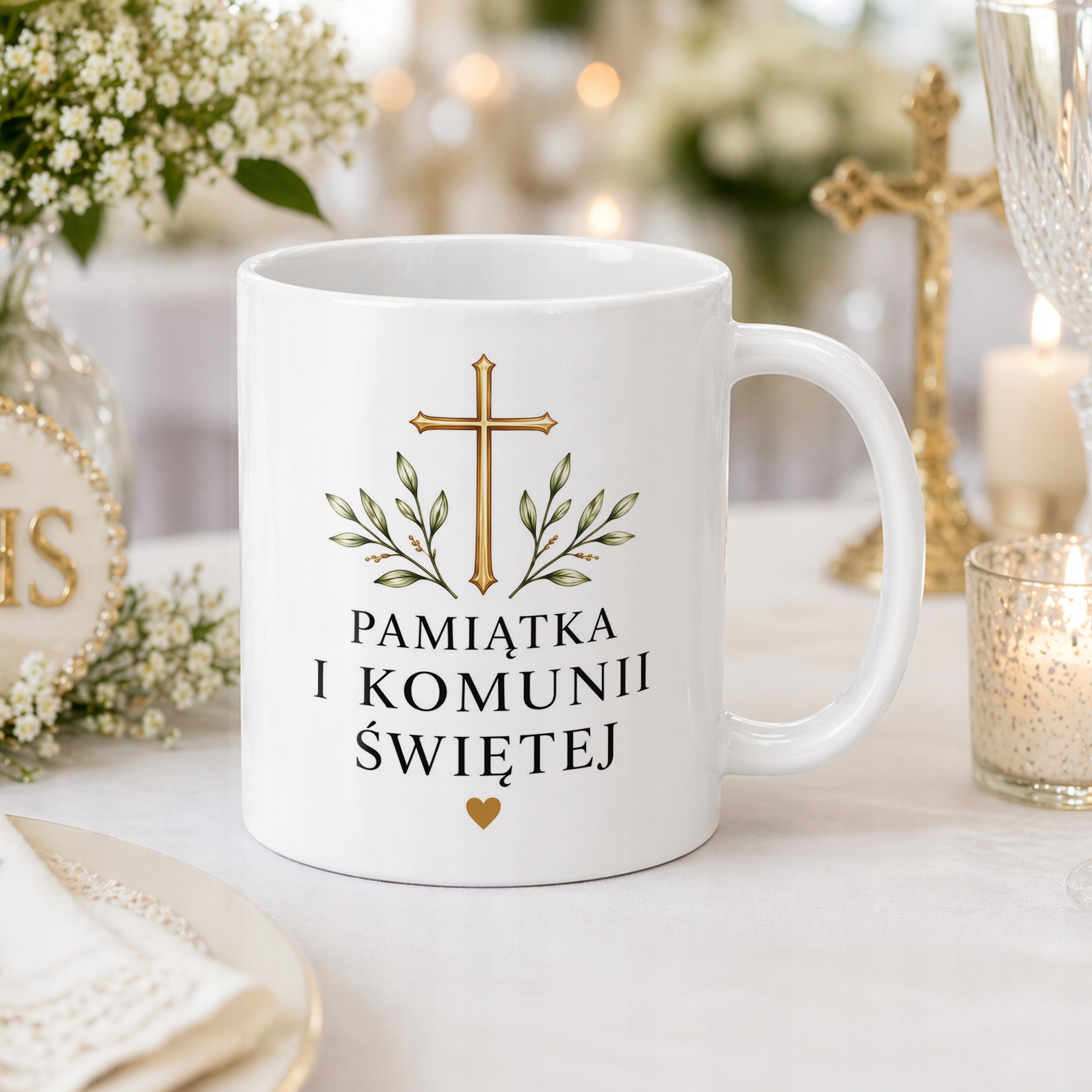 Kubek Ceramiczny Pierwsza Komunia Święta Pamiątka Prezent Upominek