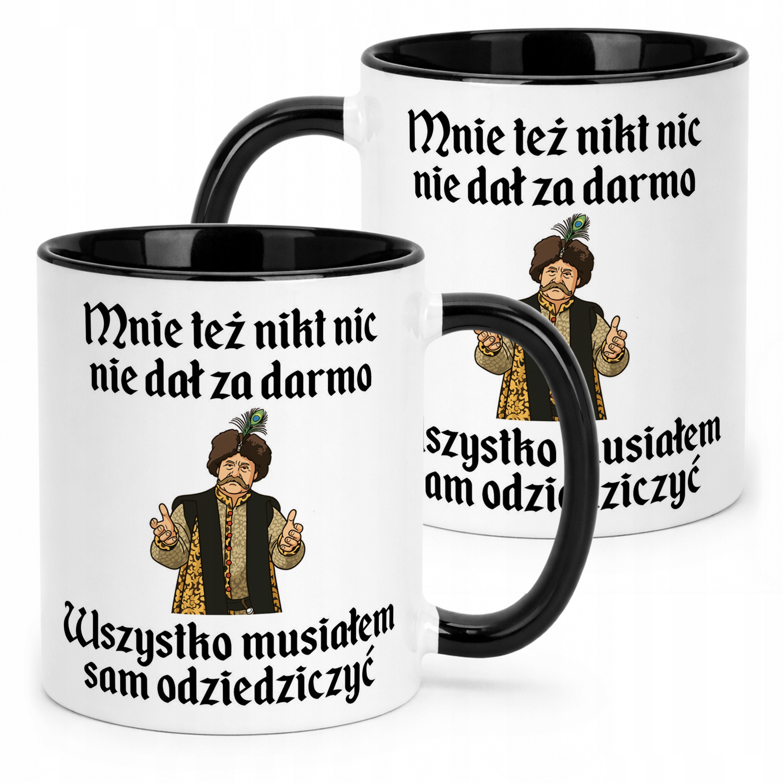 Kubek Czarny 1670 Musiałem Sam Odziedziczyć Jan Paweł Prezent