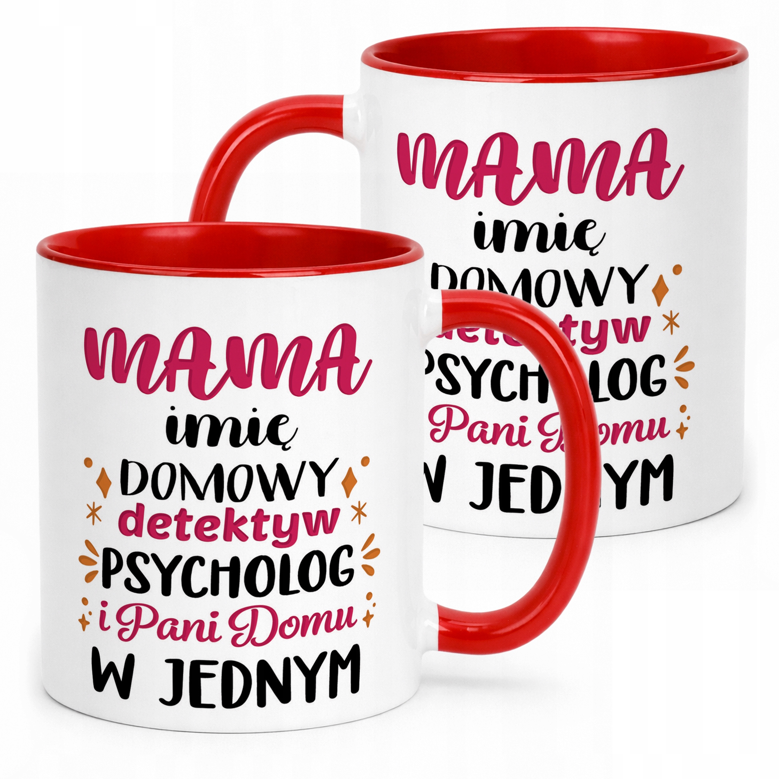 Kubek Czerwony Personalizowany Dzień Matki Dla Mamy Prezent Upominek