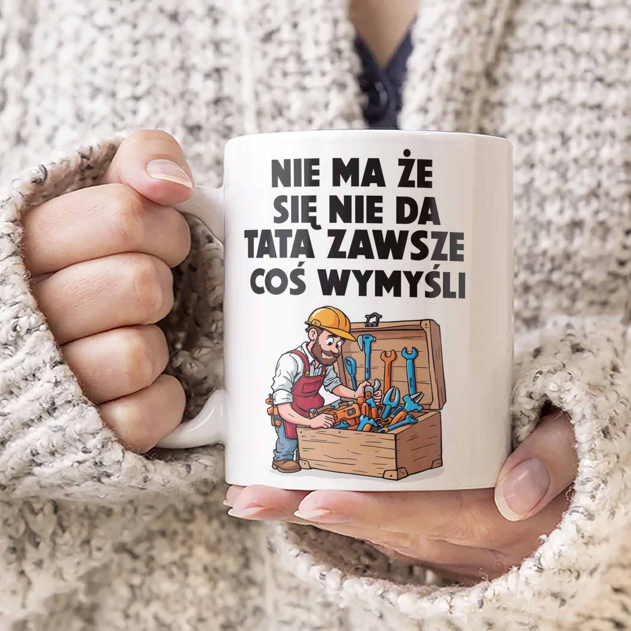 Kubek ceramiczny Dzień Ojca Dla Taty Tata Zawszem Coś Wymyśli Prezent
