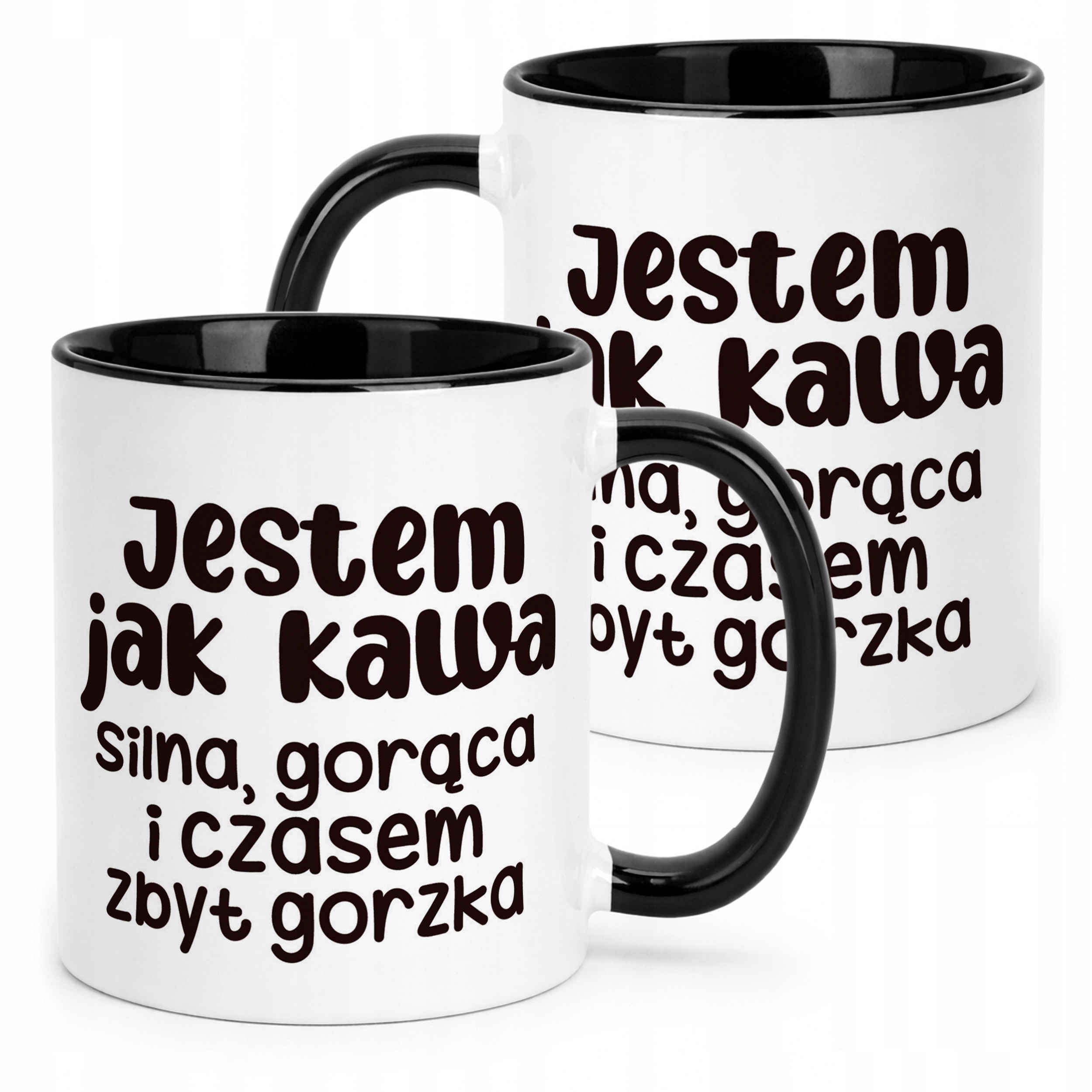 Kubek Czarny Jestem Jak Kawa Śmieszny Zabawny Prezent