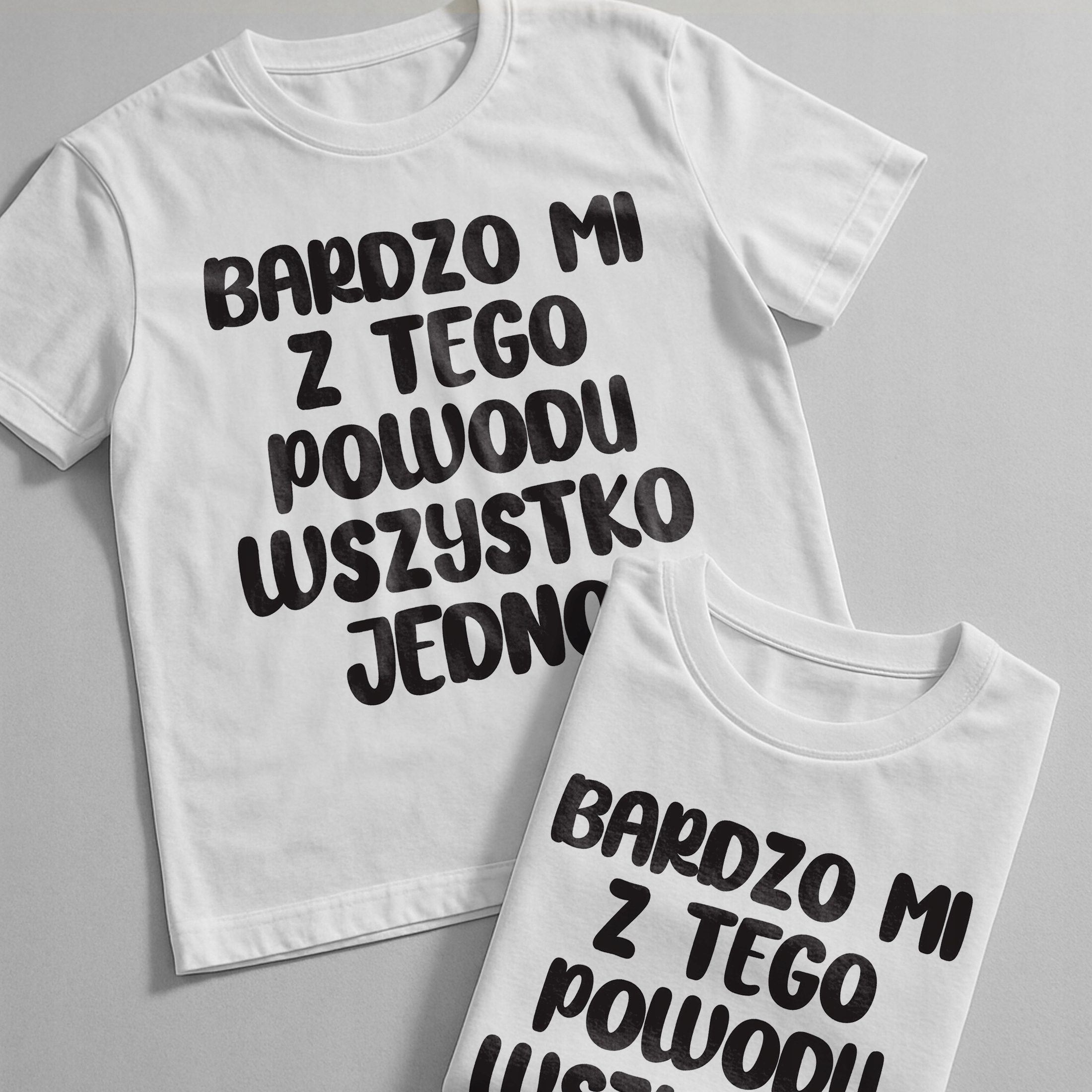 Koszulka biała męska Bardzo Mi Z Tego Powodu Zabawny Prezent
