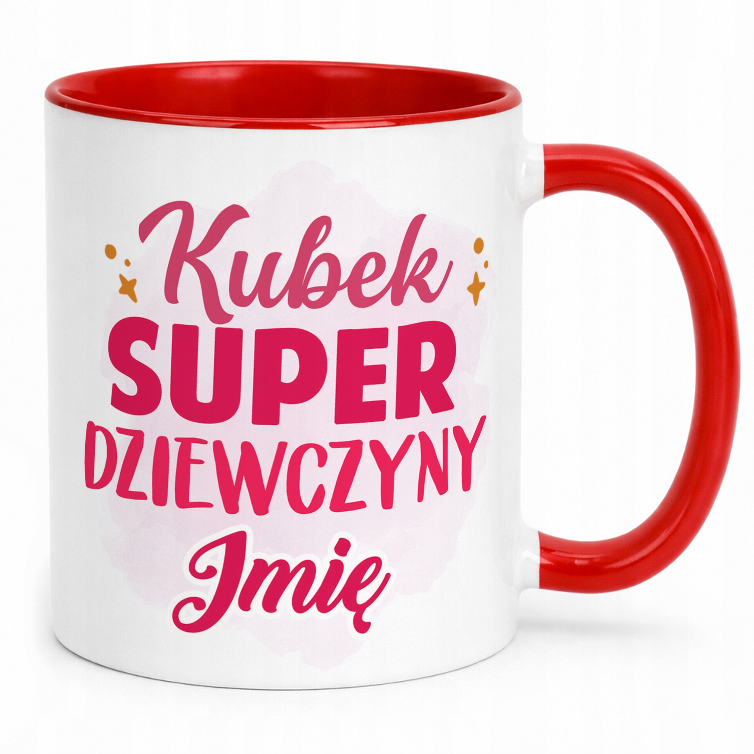 Kubek Czerwony Personalizowany Dzień Kobiet Dla Dziewczynki Prezent