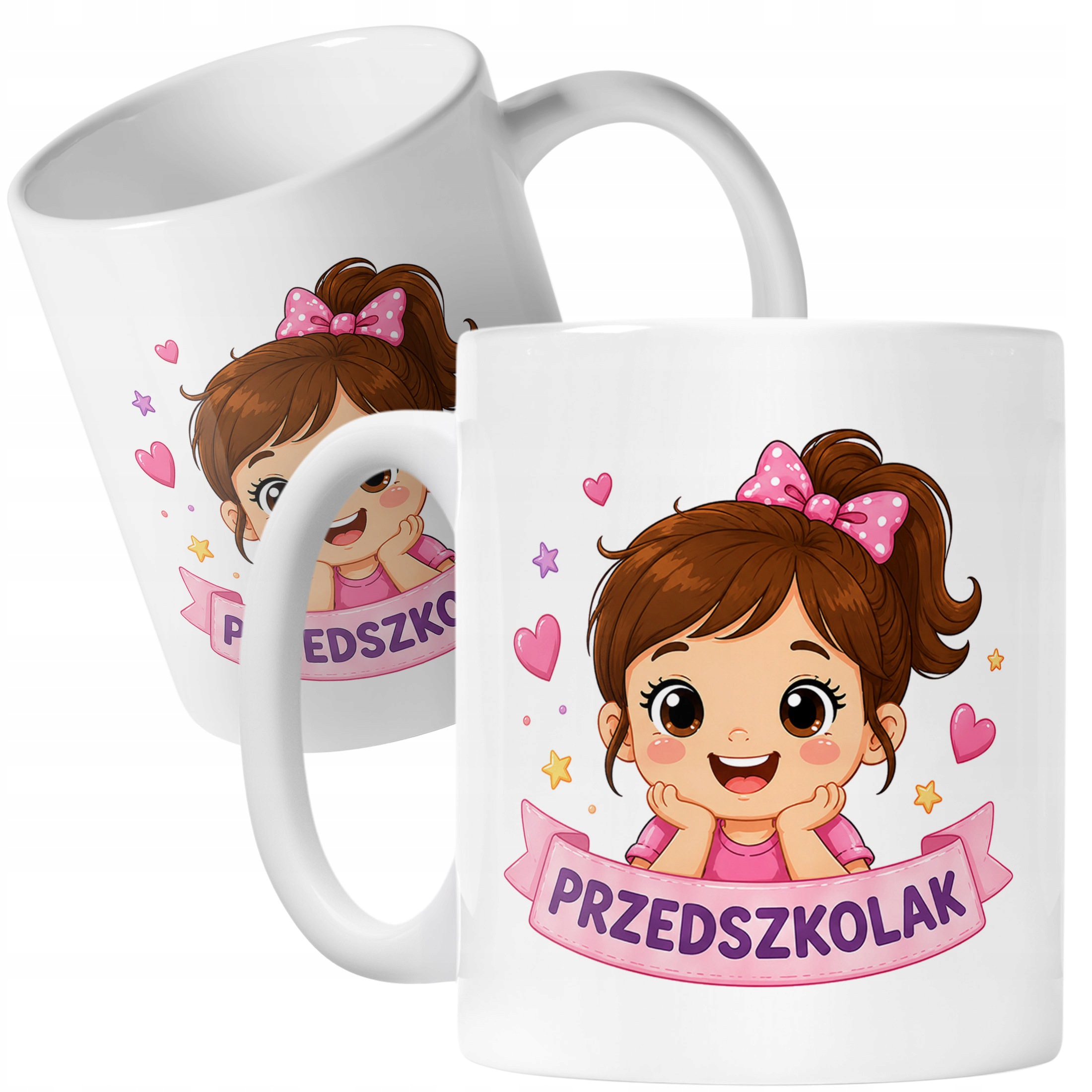 Biały Kubek z nadrukiem Przedszkolak Szkoła Dla Dzieci Prezent