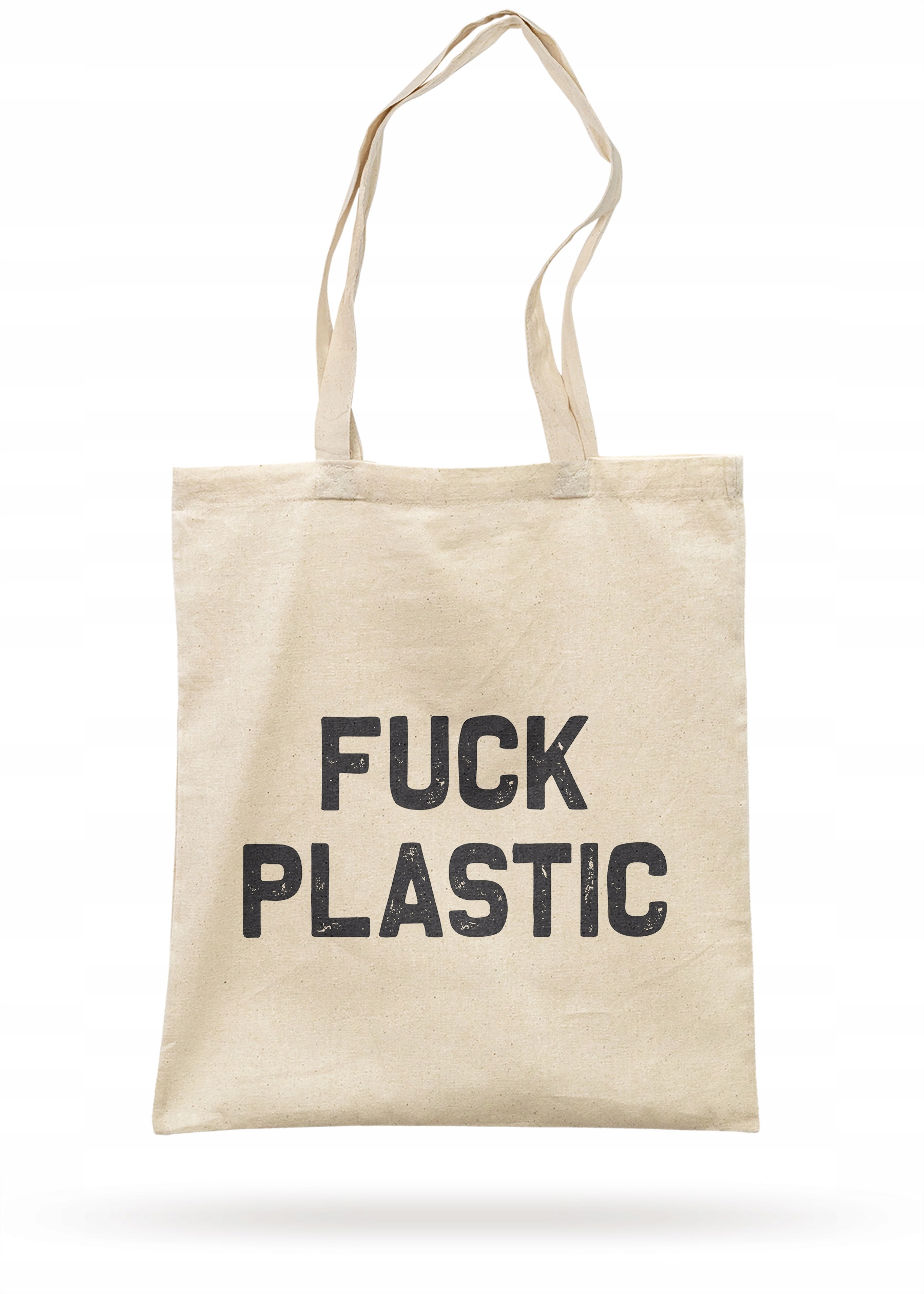 Torba bawełniana z dnem na zakupy EKO Ekologia Środowisko FUCK PLASTIC