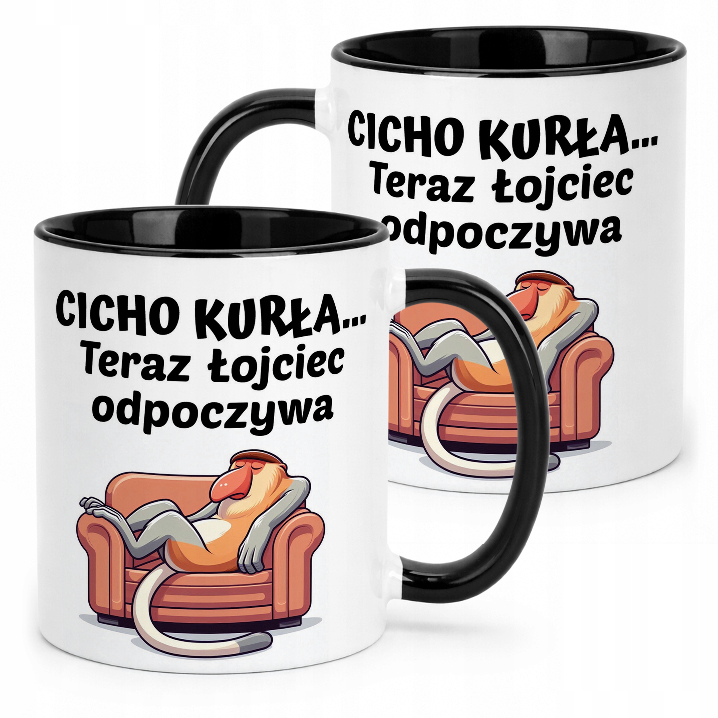 Kubek Czarny Dzień Ojca Dla Taty Łojciec Odpoczywa Nosacz Prezent