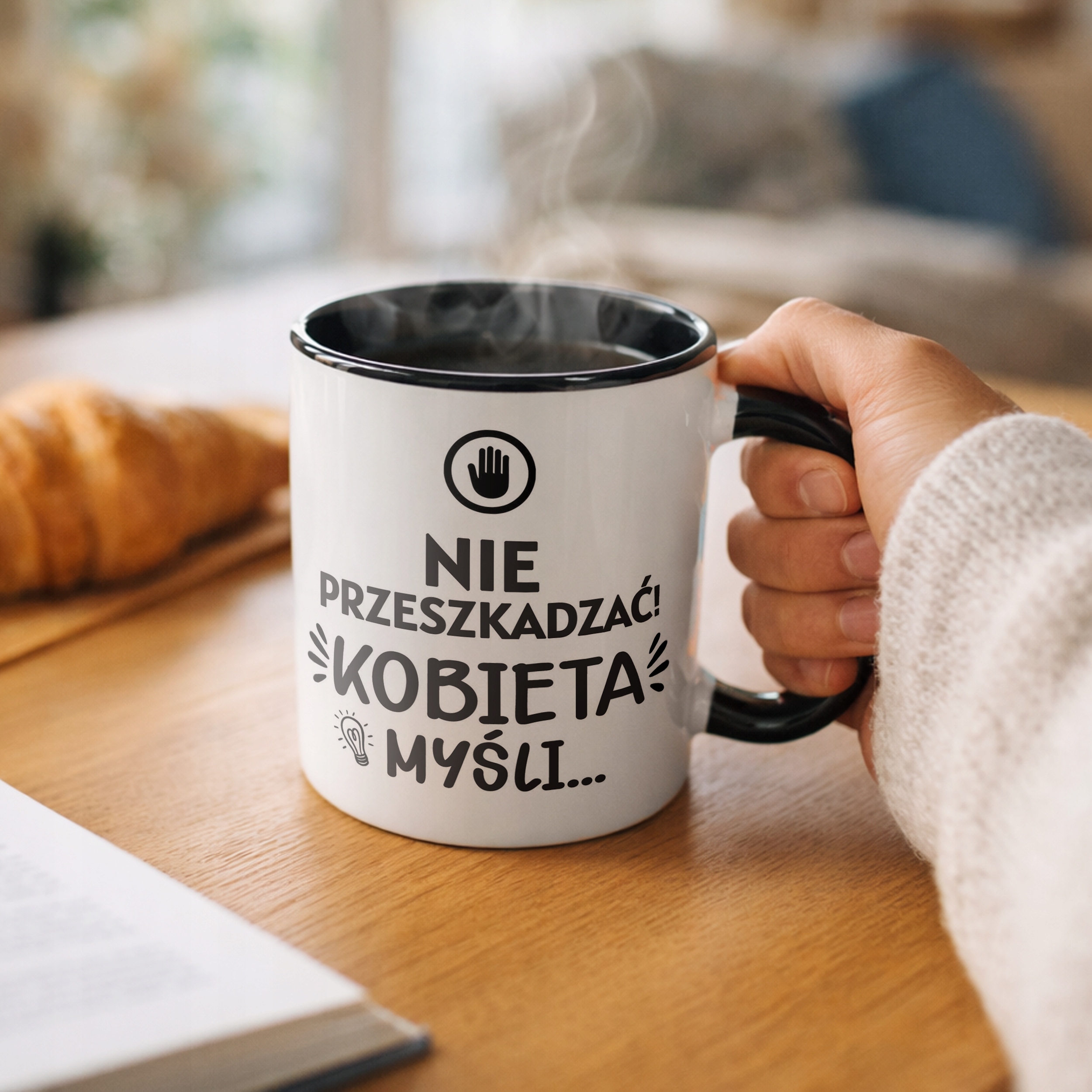 Kubek Czarny Dzień Kobiet Dla Kobiety Dziewczyny Prezent Upominek