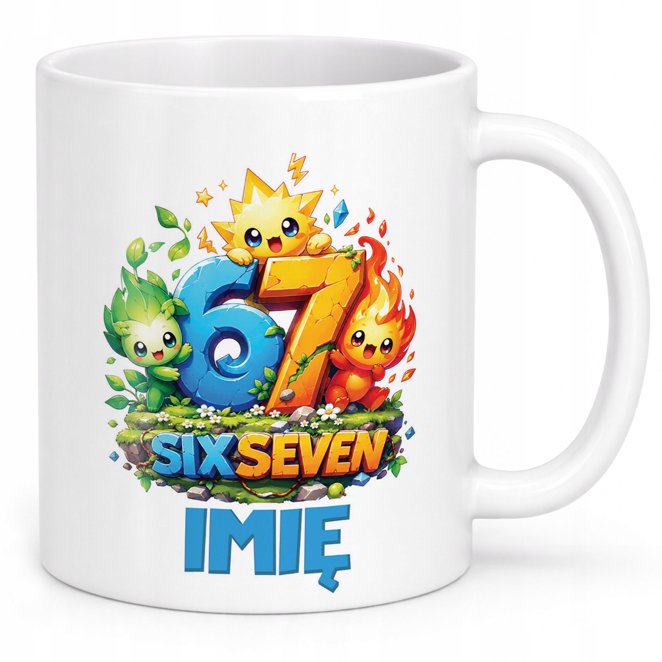 Zestaw Personalizowany Plecak Worek Kubek 67 Six Seven Prezent