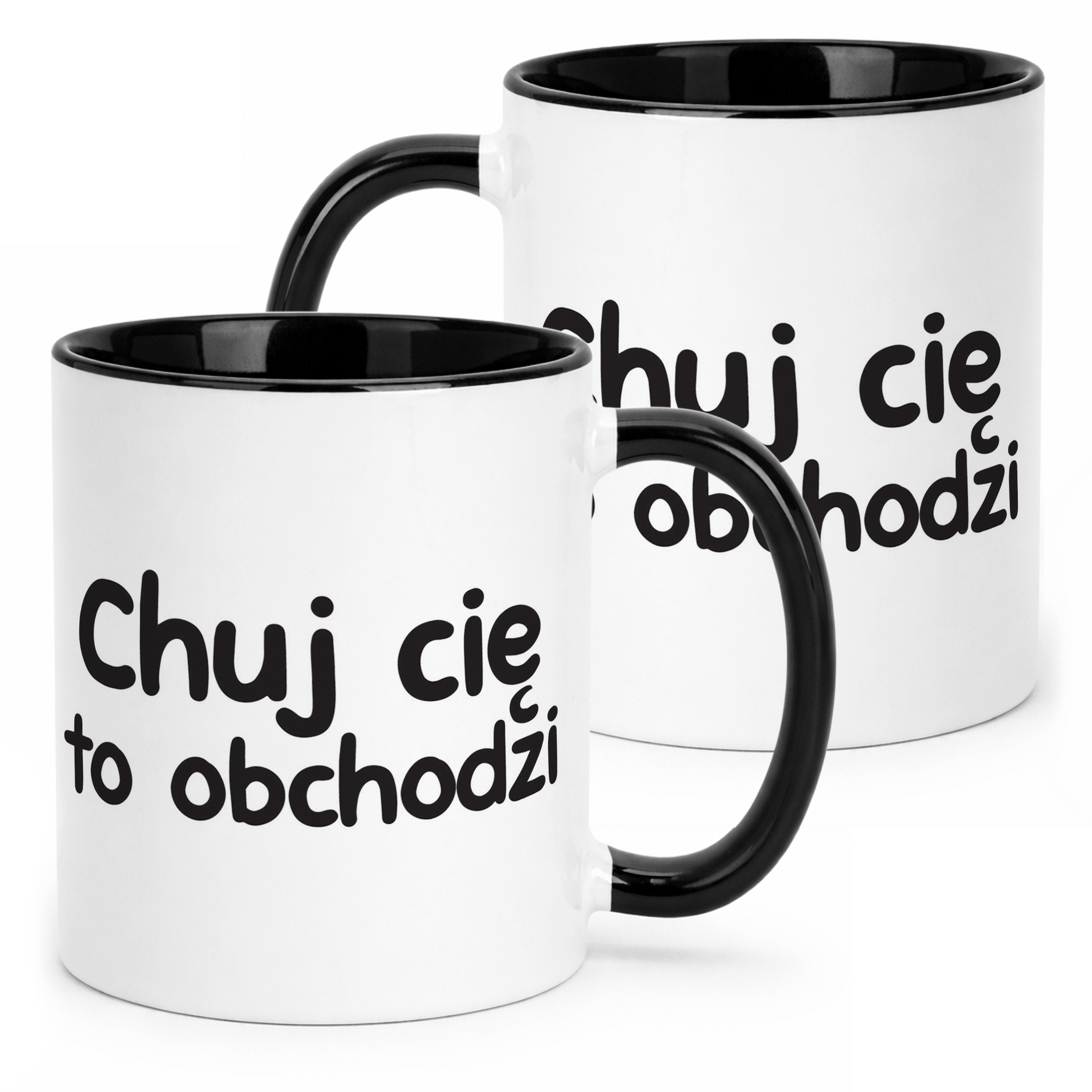 Kubek Czarny Ch*j Cię To Obchodzi Śmieszny Zabawny Prezent