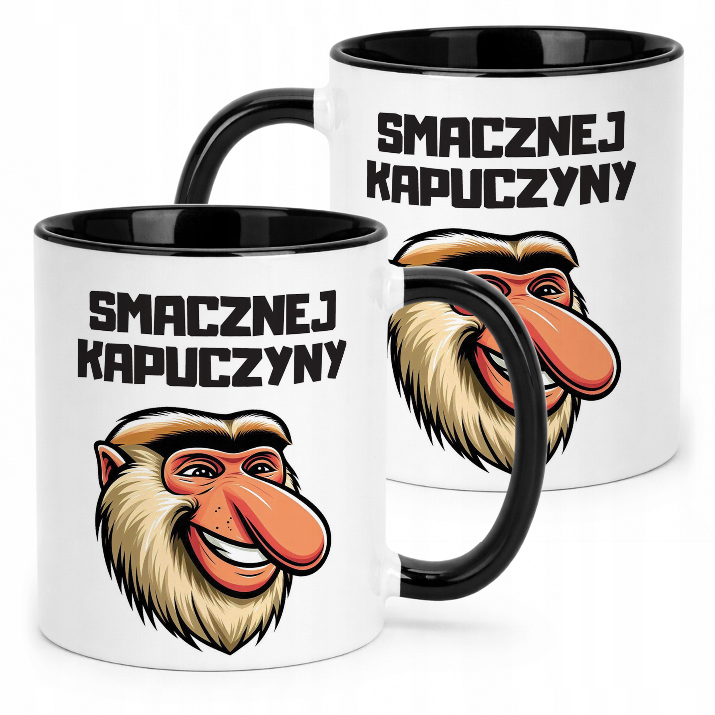 Kubek Czarny Janusz Nosacz Kawa Zabawny Prezent Upominek