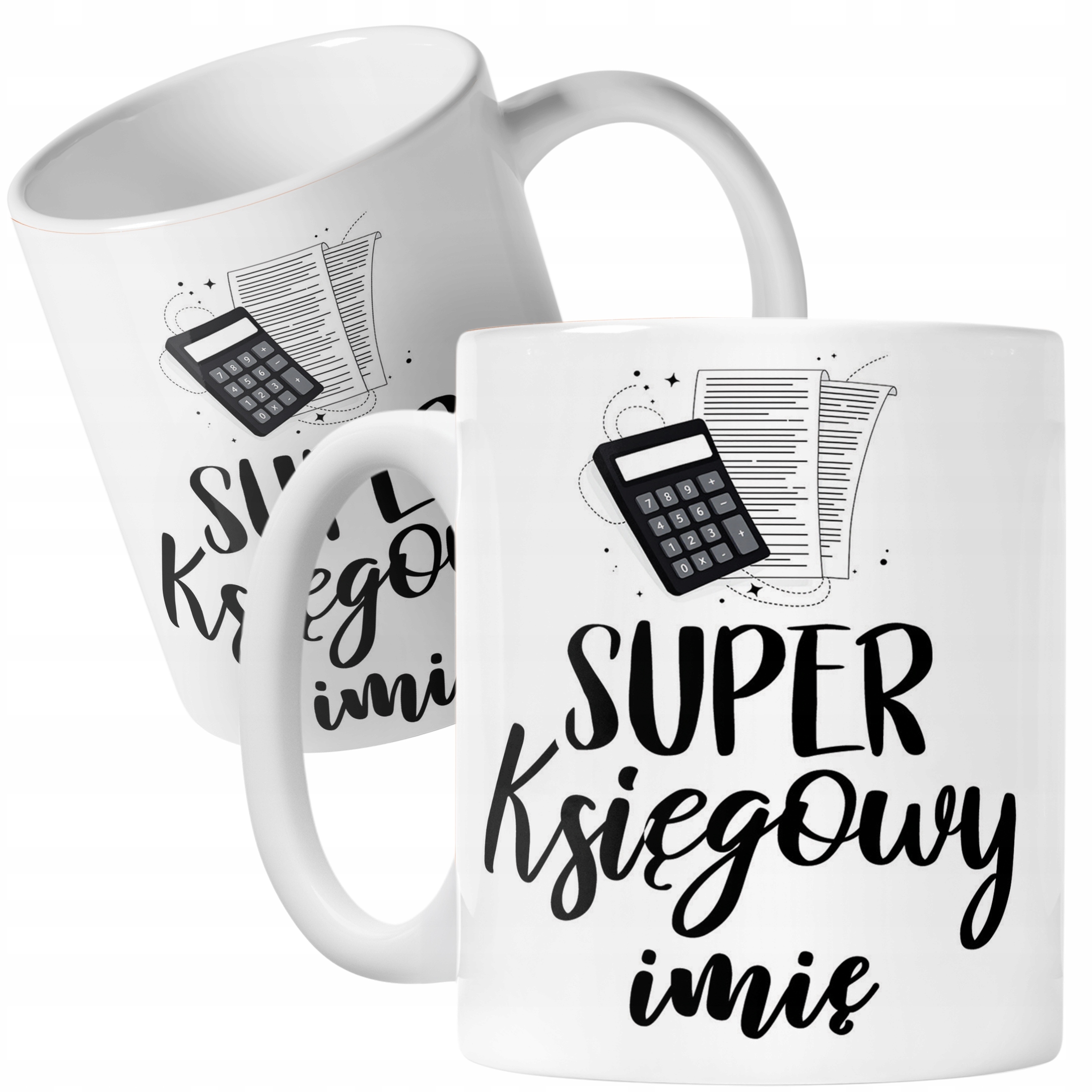 Kubek Ceramiczny Personalizowany Super Księgowy Prezent Upominek
