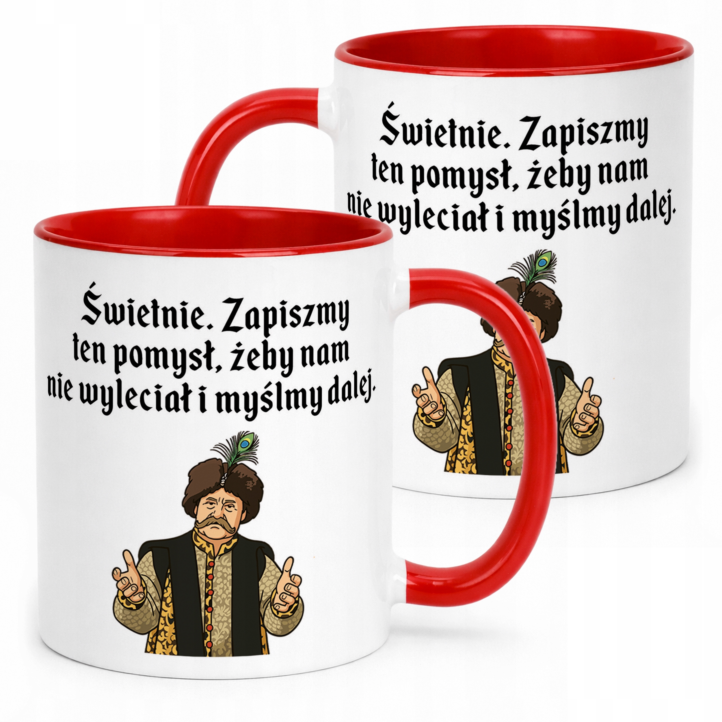 Kubek ceramiczny 1670 Zapiszmy Ten Pomysł I Myślmy Dalej Jan Paweł
