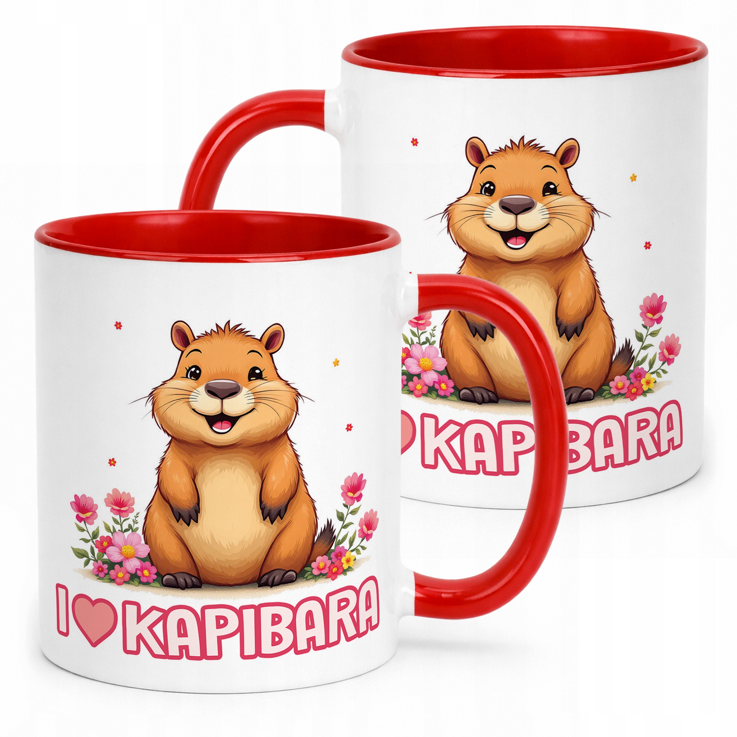 Kubek ceramiczny Kapibara Capybara Zwierzak Słodki Dla Dzieci Prezent