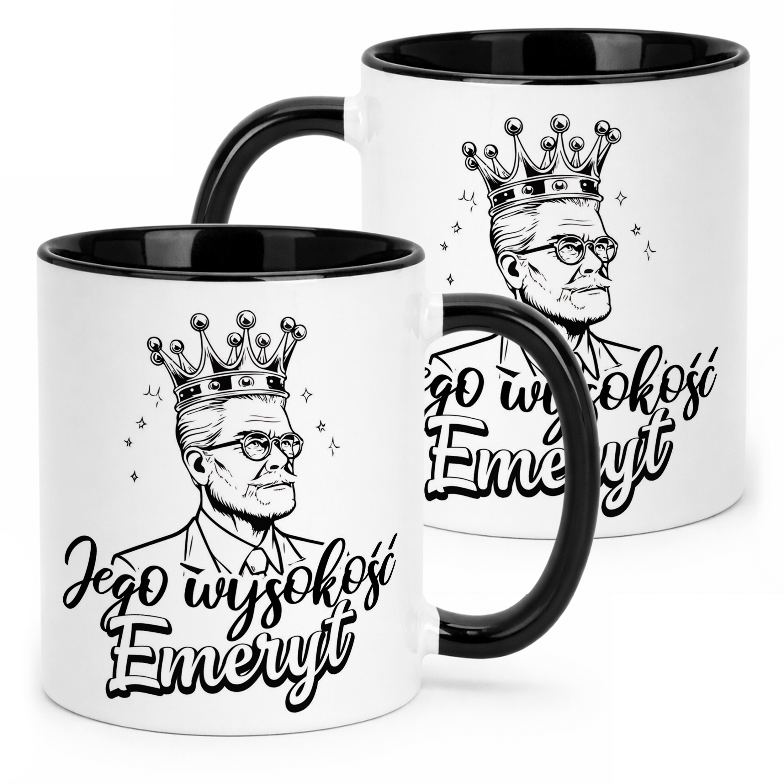 Kubek Czarny Jego Wysokość Emeryt Emerytura Prezent