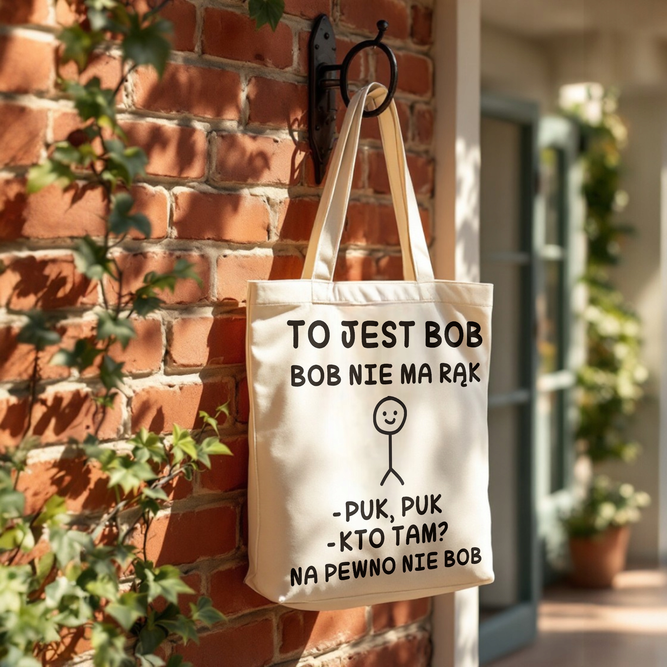 Torba bawełniana premium To Jest Bob Nie Ma Rąk Zabawny Prezent