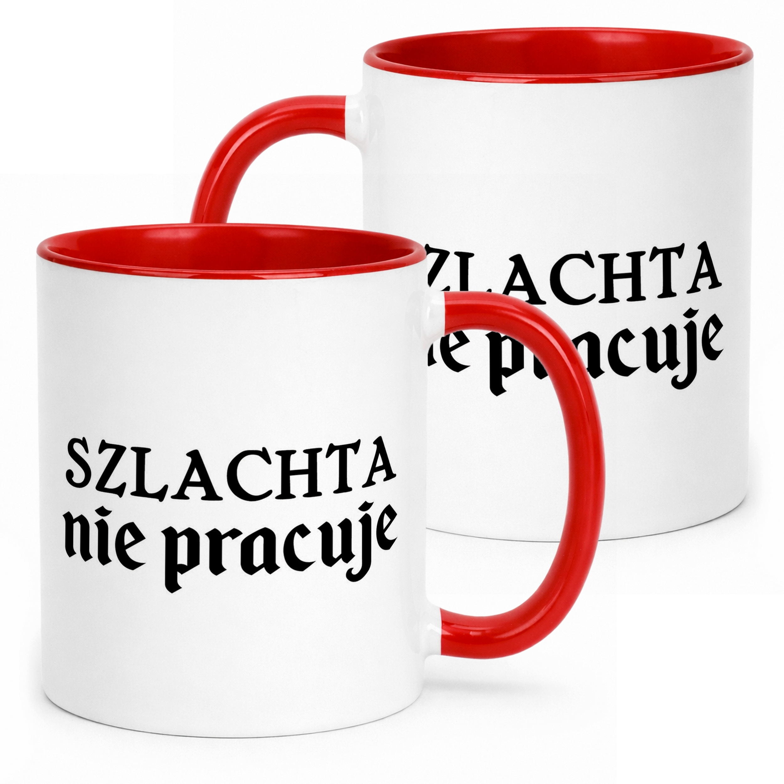 Kubek ceramiczny 1670 Szlachta Nie Pracuje Jan Paweł Prezent Upominek