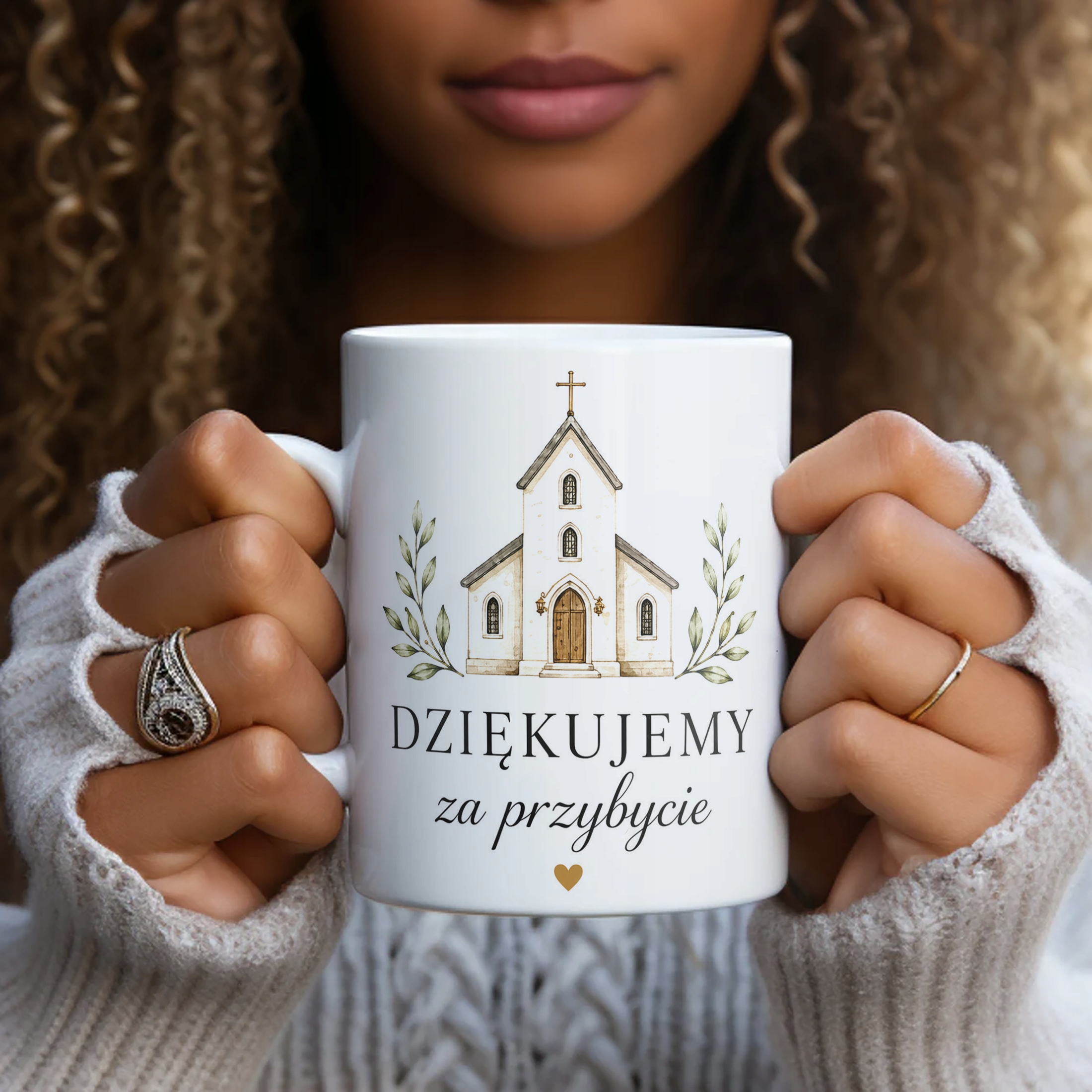 Kubek ceramiczny Komunia Święta podziękowanie dla gości pamiątka