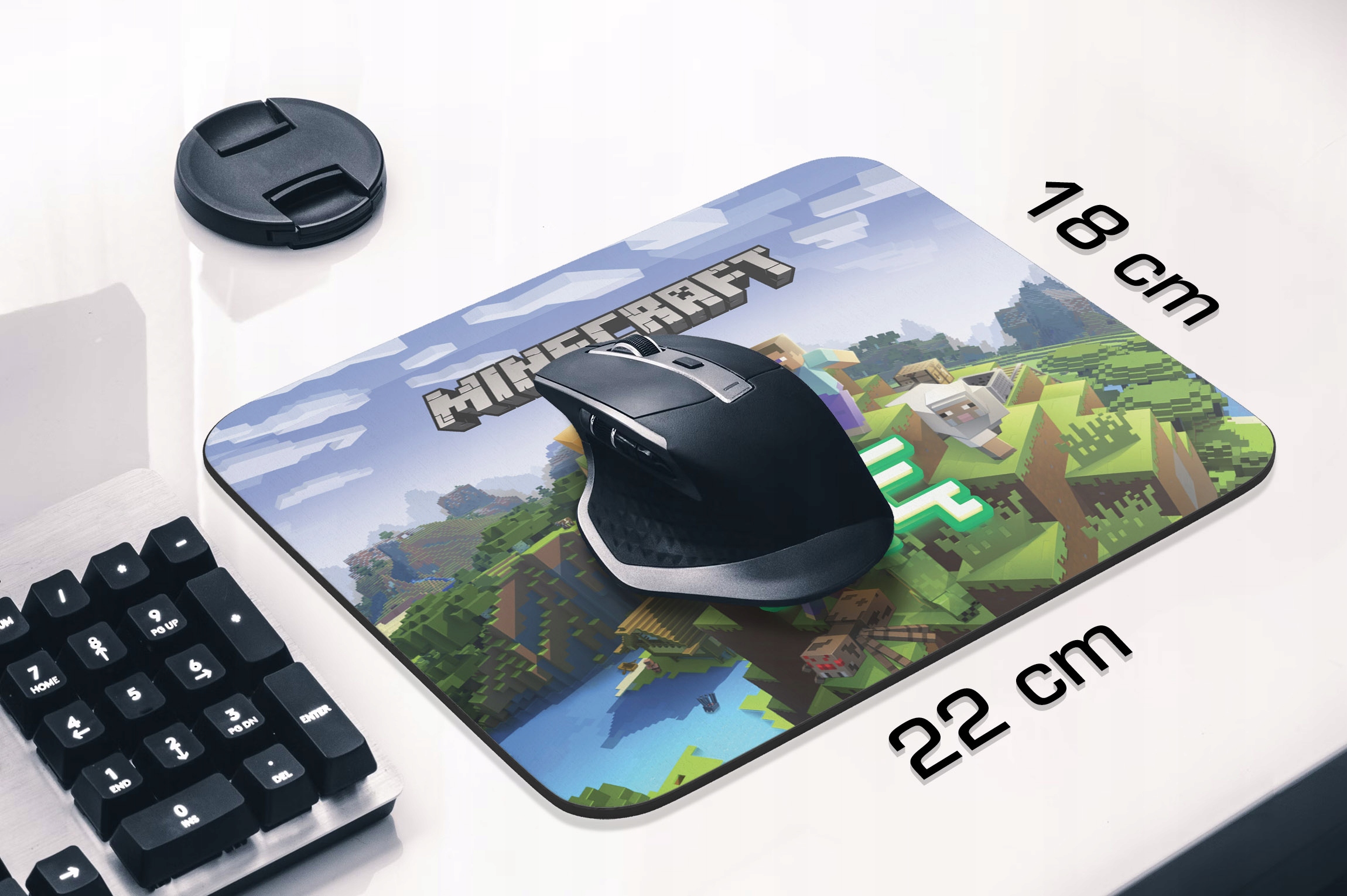 Zestaw Z Imieniem kubek + podkładka pod mysz 22×18 cm MINECRAFT Dla Gracza