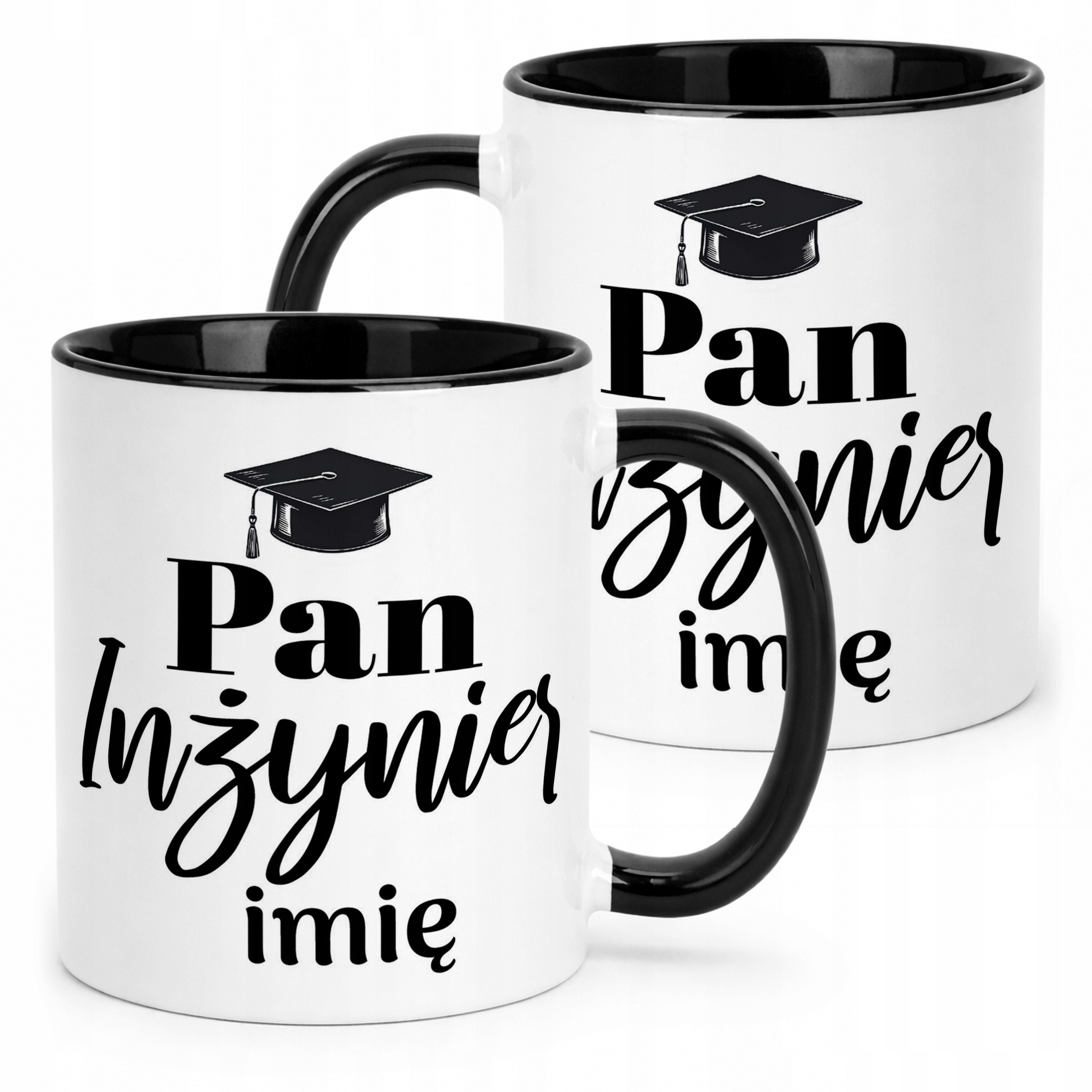 Kubek Czarny Personalizowany Pan Inżynier Prezent Upominek