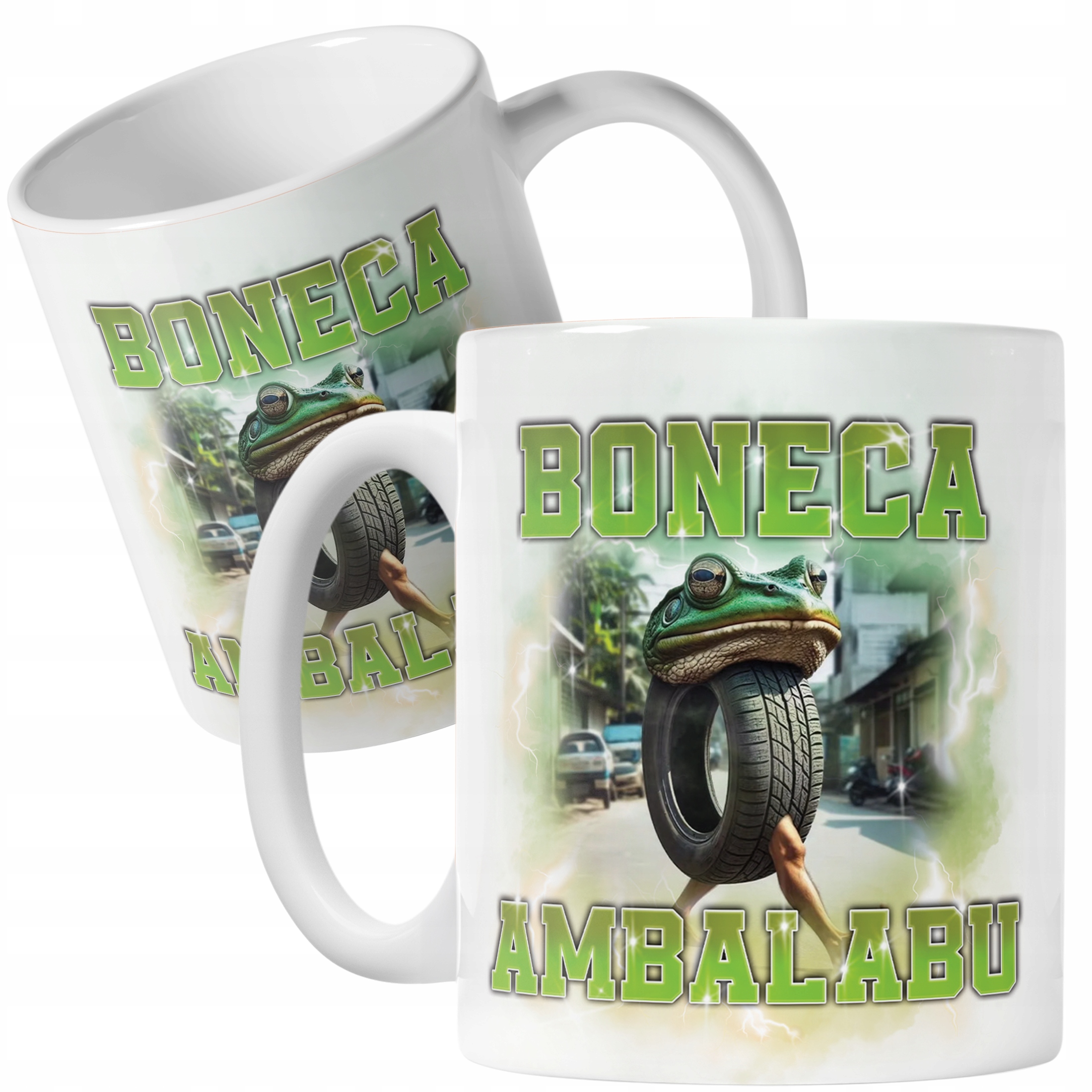 Kubek ceramiczny BRAINROT Boneca Ambalabu Memy Zabawny TikTok Viral