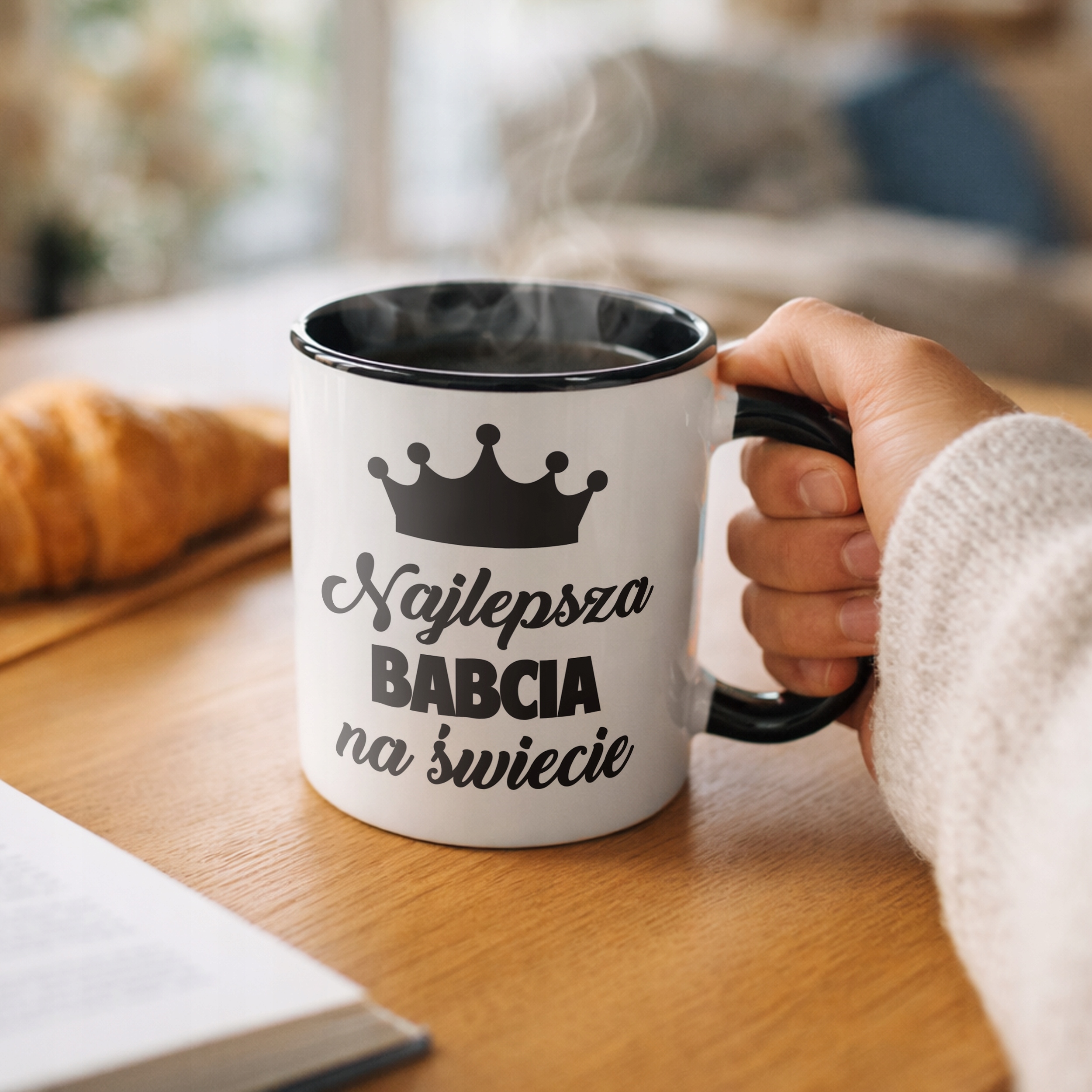 Kubek Czarny Dzień Babci Dla Babci Prezent Upominek