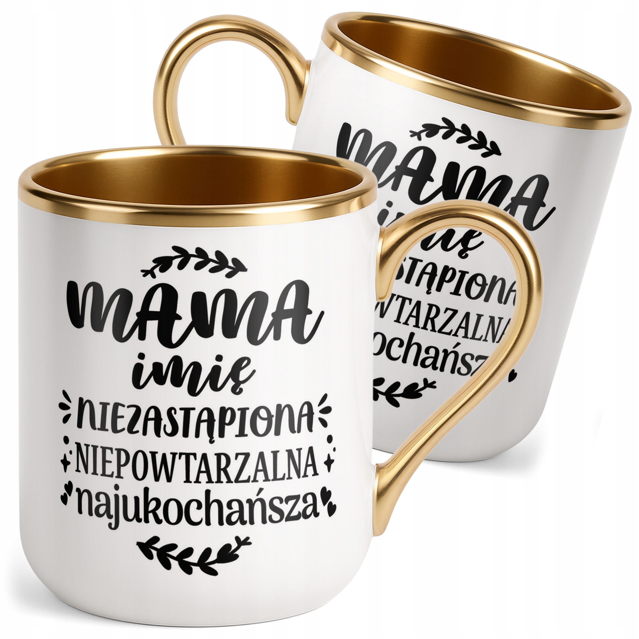 Kubek Premium Złoty Personalizowany Dzień Matki Dla Mamy Prezent Upominek