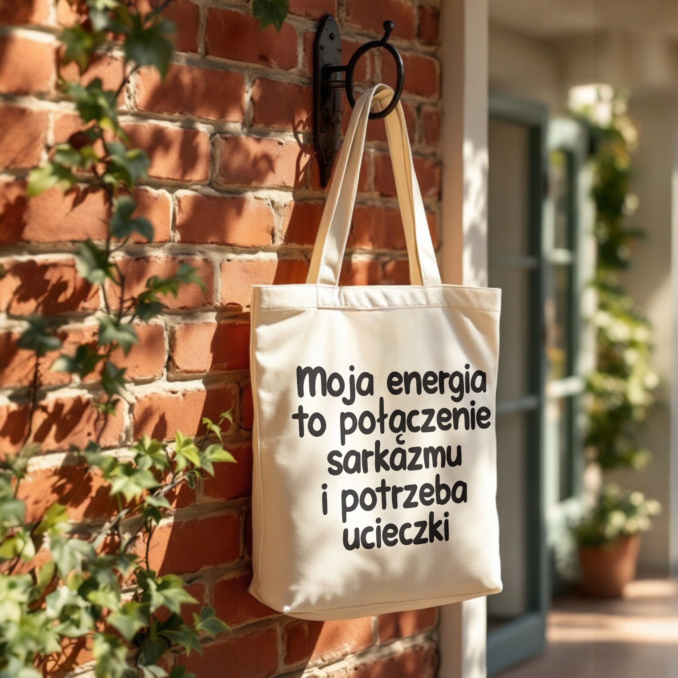 Torba bawełniana premium Moja Energia To Połączenie Zabawny Prezent