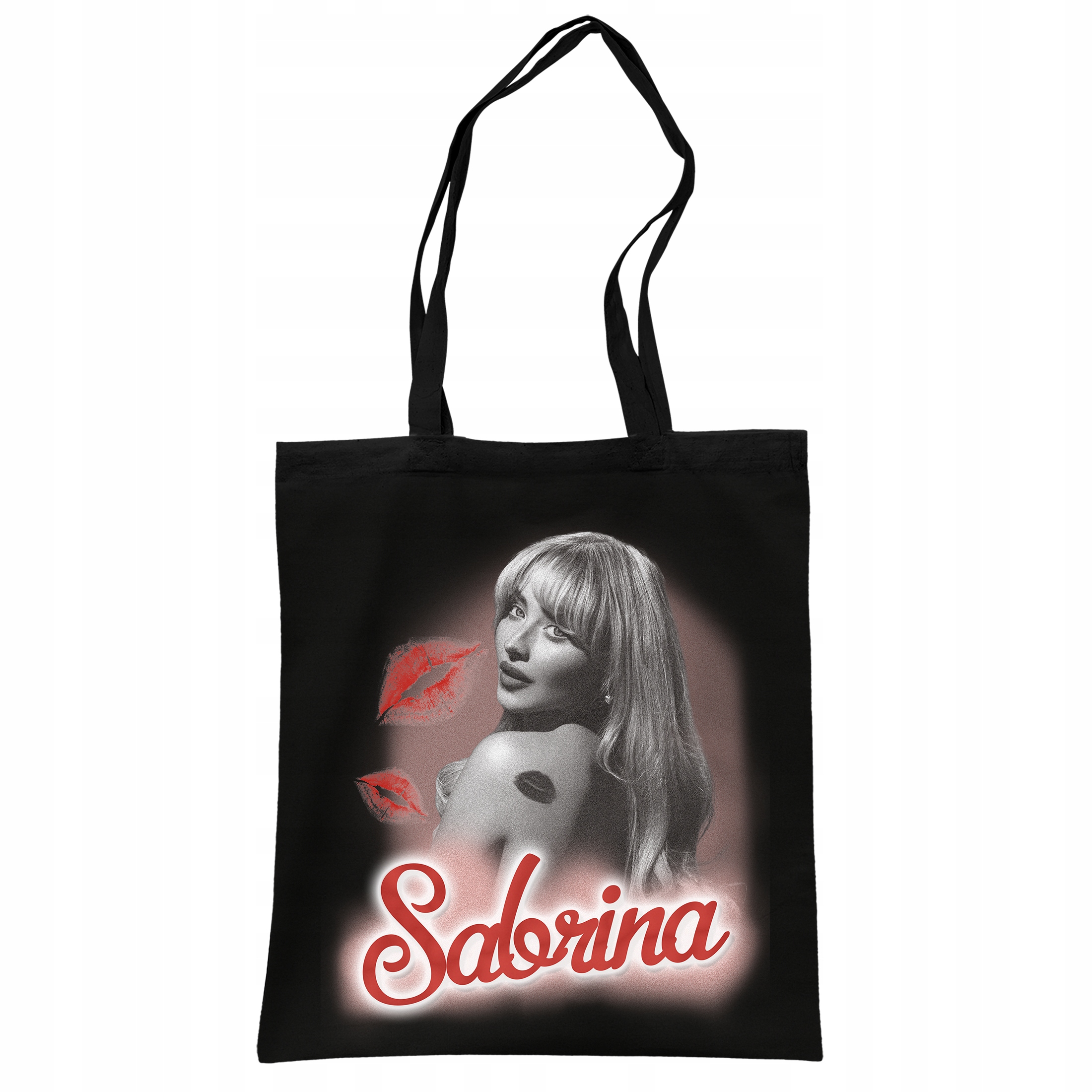 Torba bawełniana czarna na zakupy Sabrina Carpenter Dla Fanów