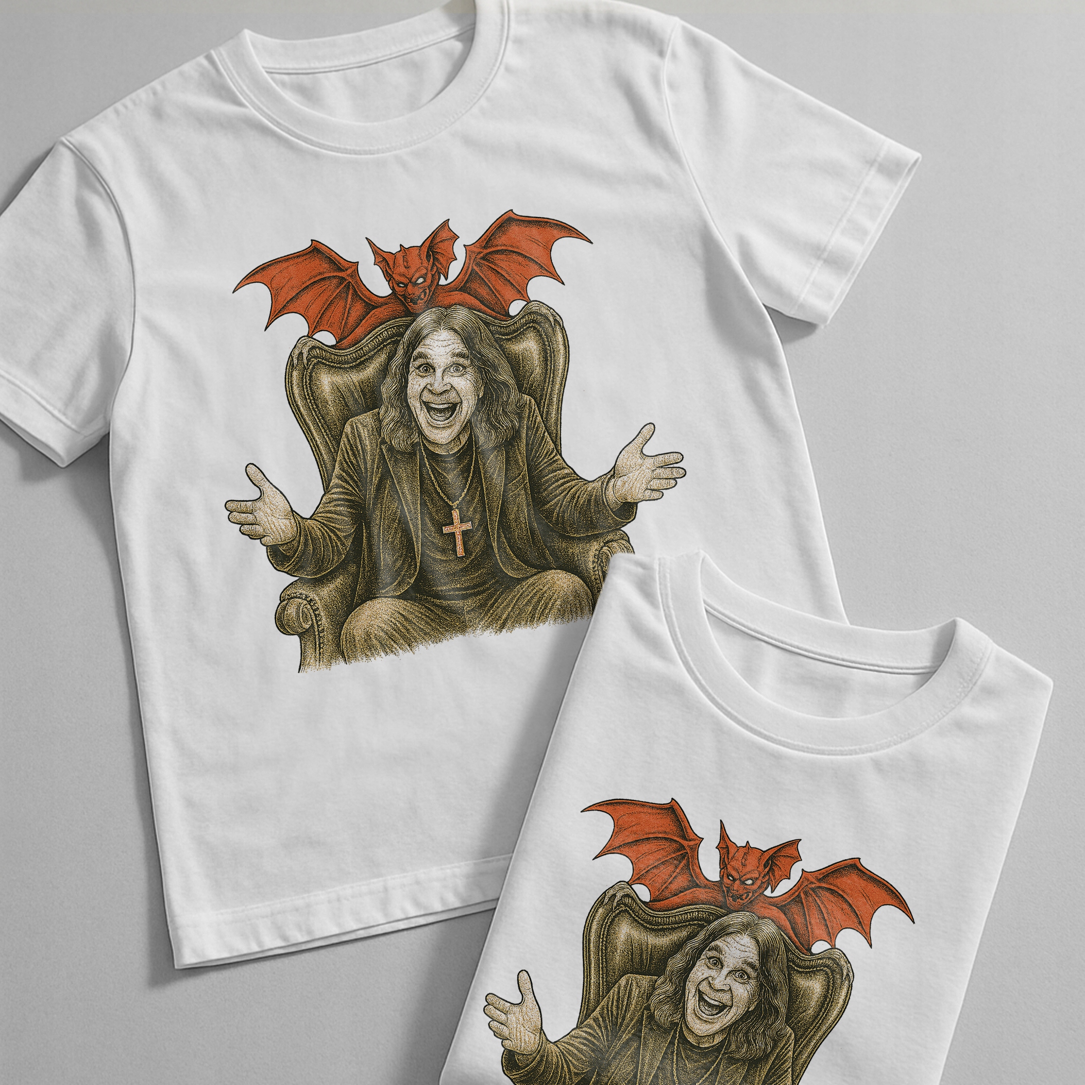 Koszulka biała męska Ozzy Osbourne Black Sabbath Dla Fanów r. 3XL