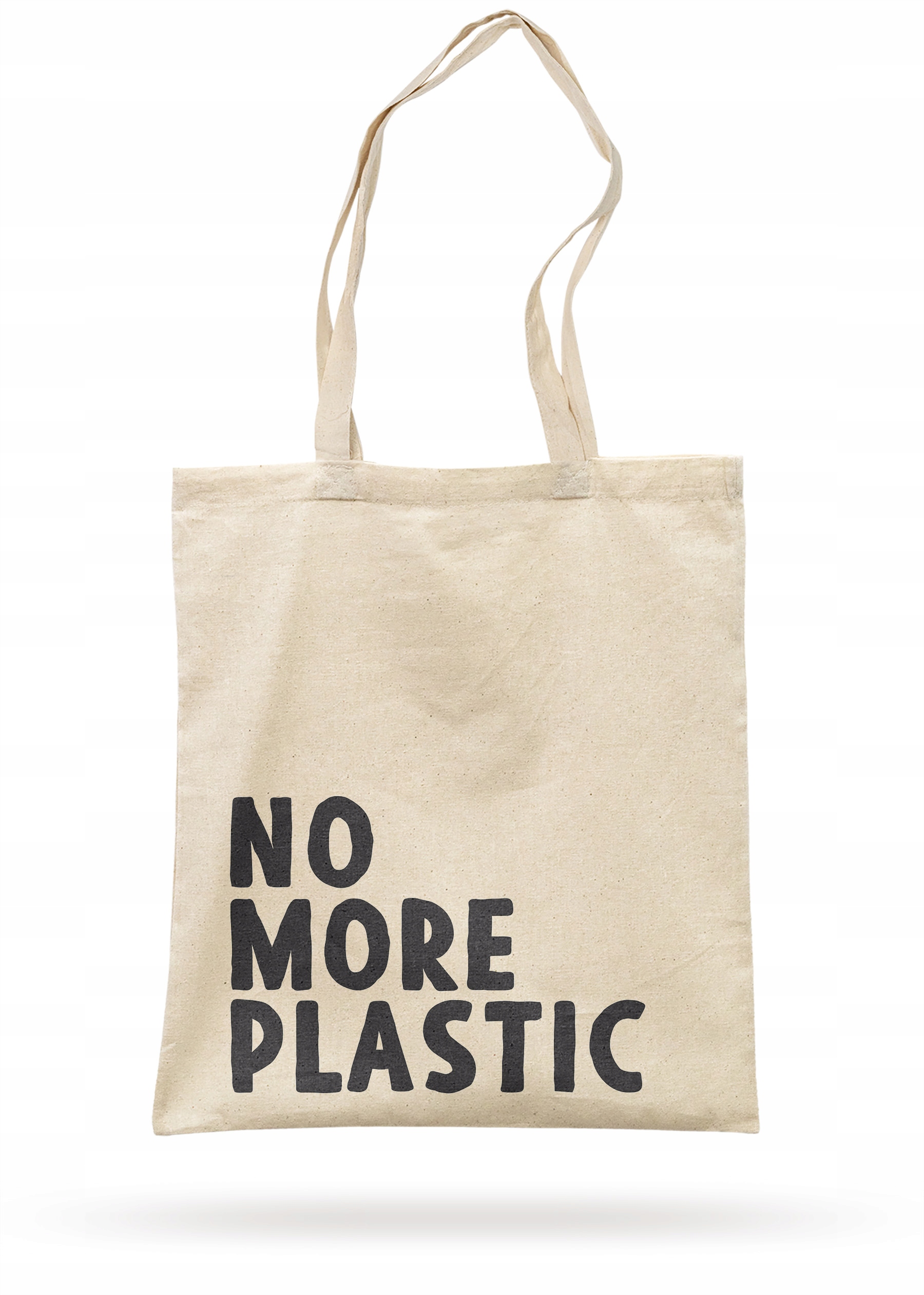 Torba bawełniana z dnem materiałowa na zakupy EKO Ekologia NO MORE PLASTIC