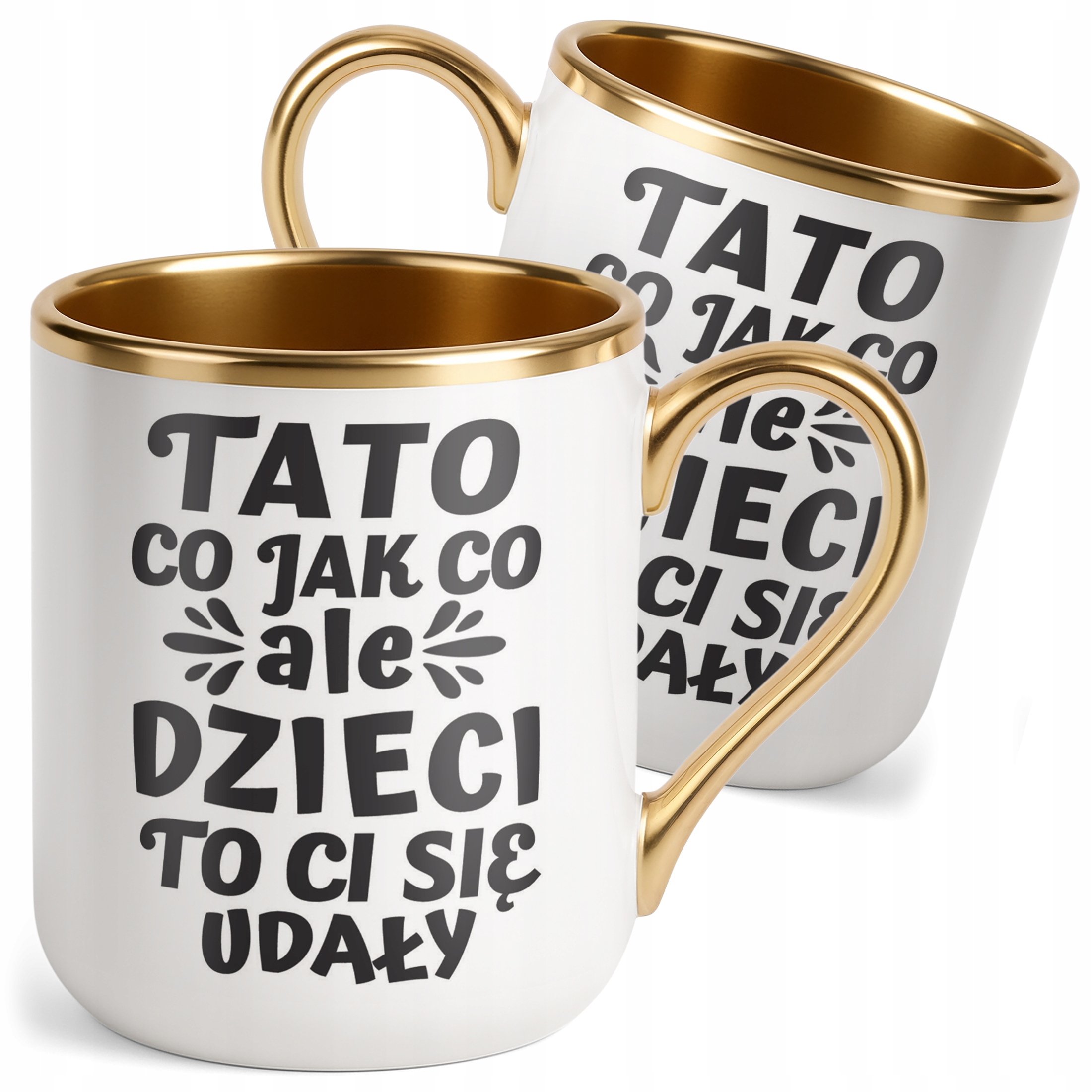 Kubek Premium Złoty Dzień Ojca Dla Taty Dzieci To Ci Się Udały Prezent