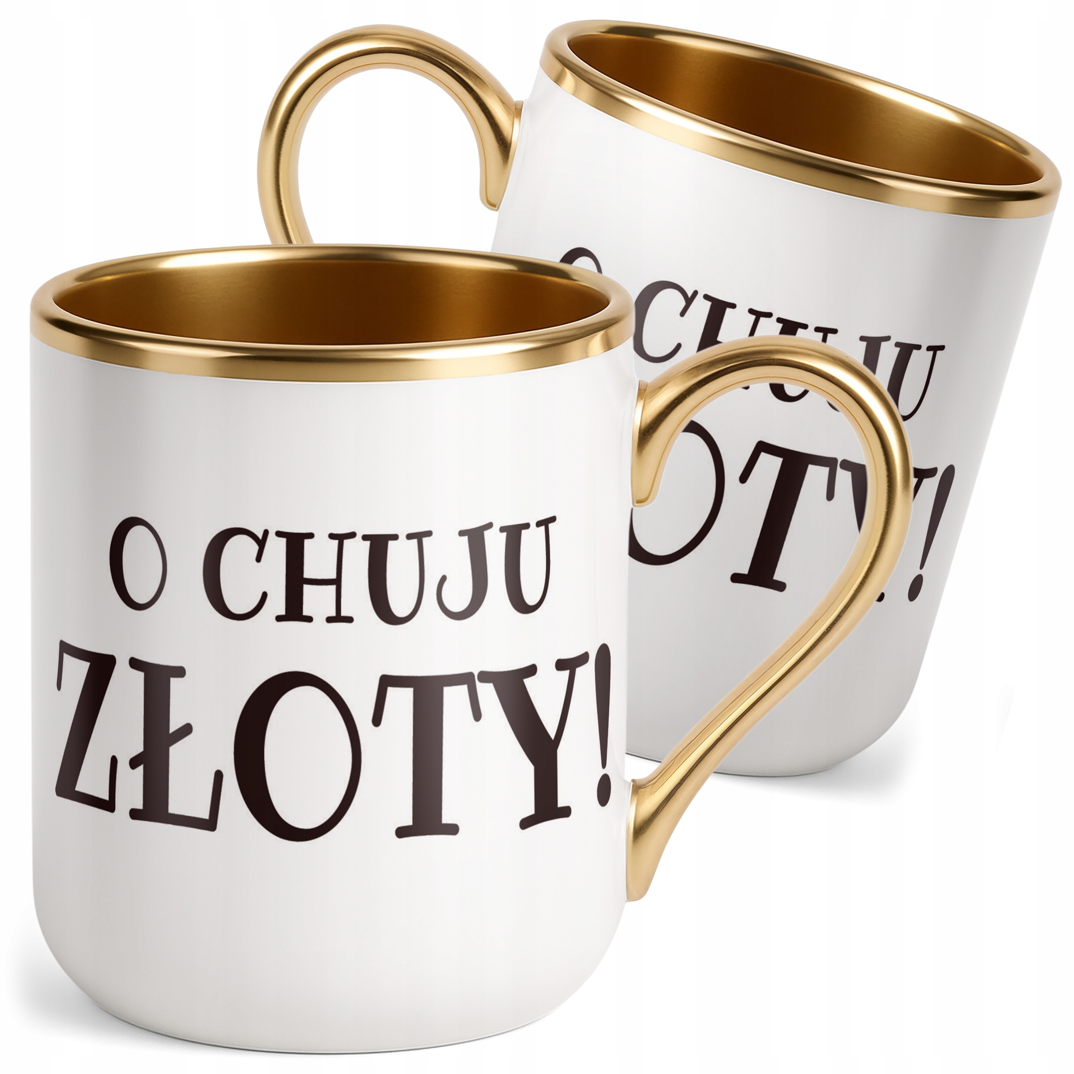 Kubek Premium Złoty O Ch*ju Złoty Śmieszny Zabawny Prezent
