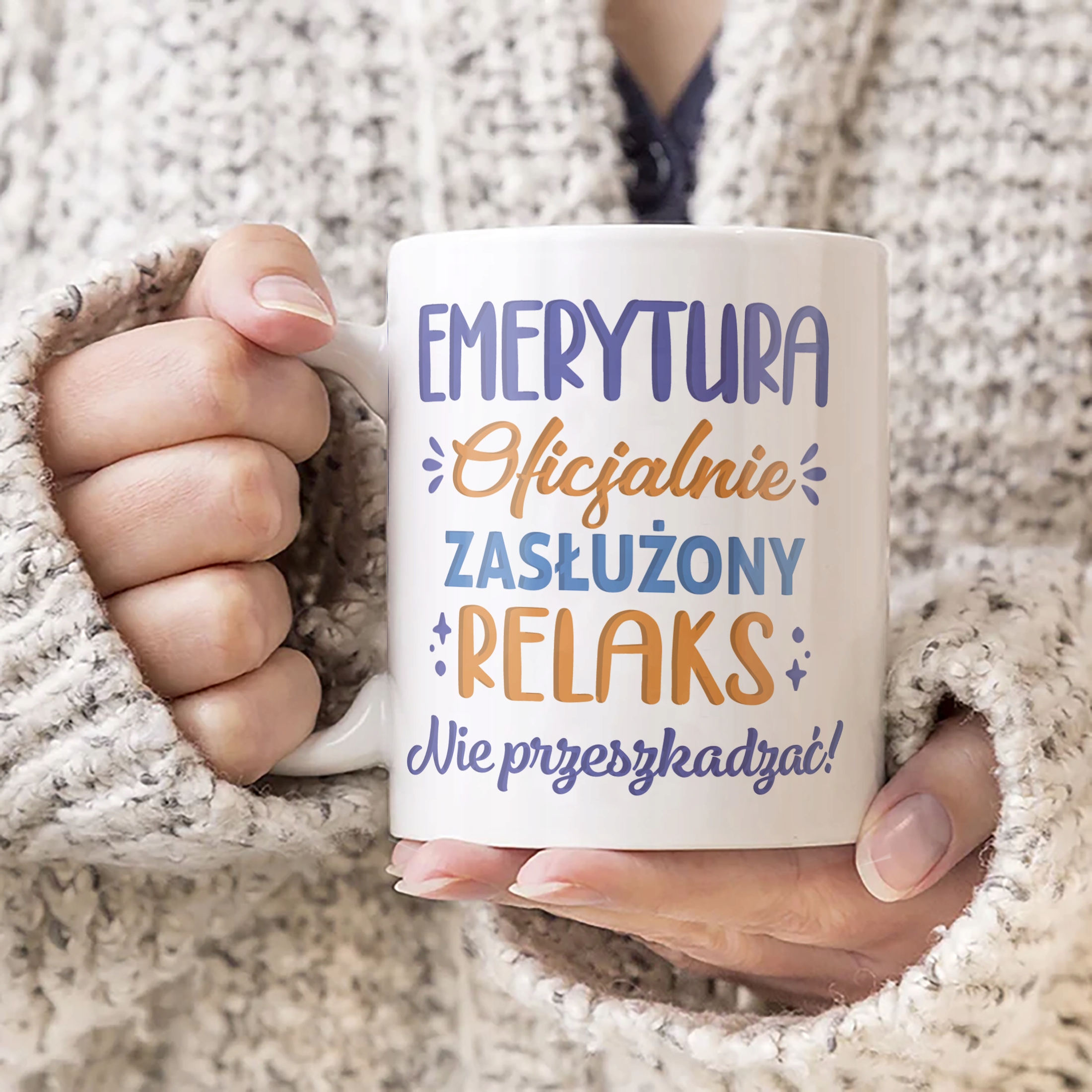Kubek ceramiczny z okazji Emerytury Dla Emeryta Emerytki Prezent Upominek
